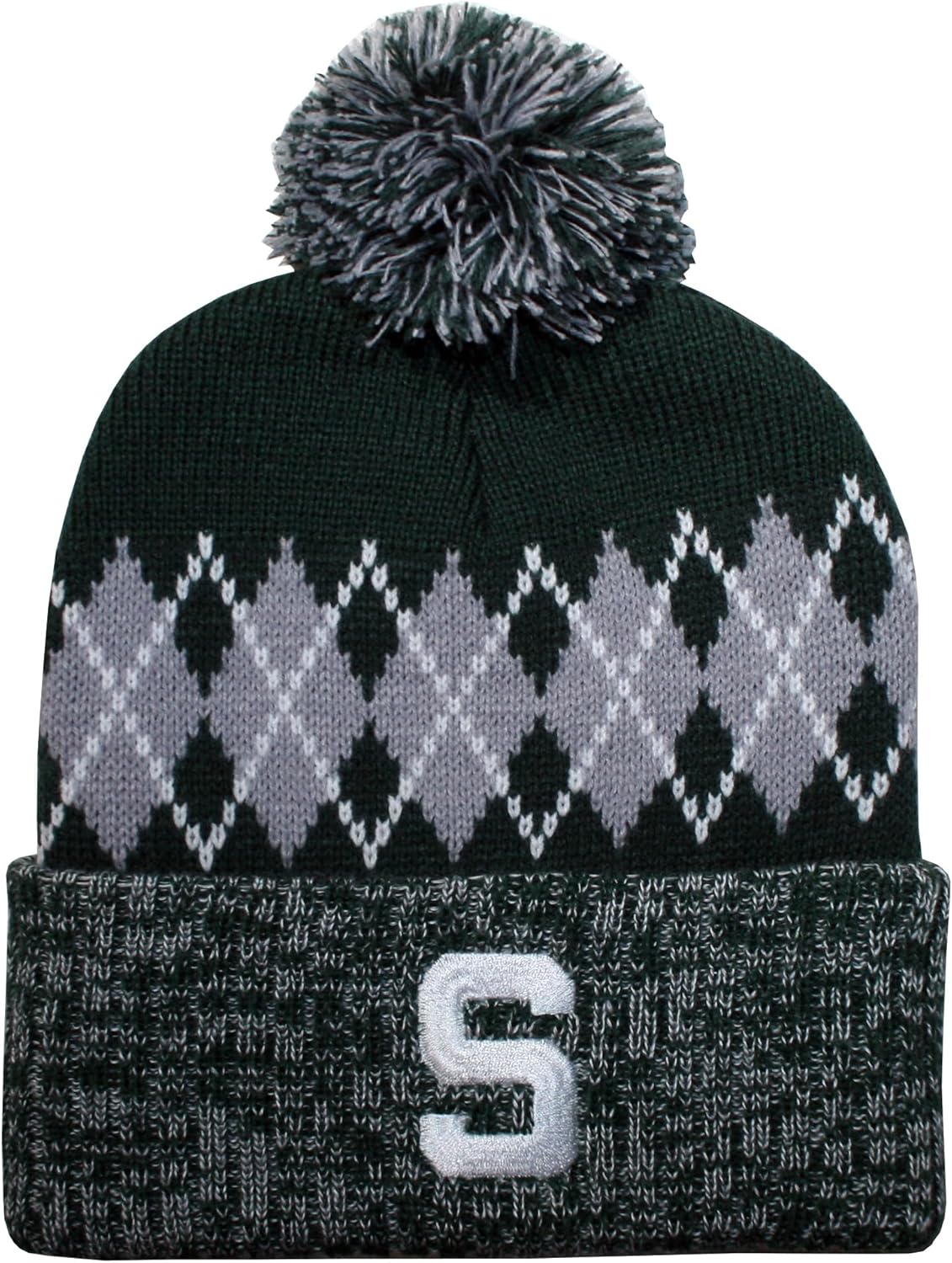 Unisex College Team The Blur Knit Hat with Pom - Image 2