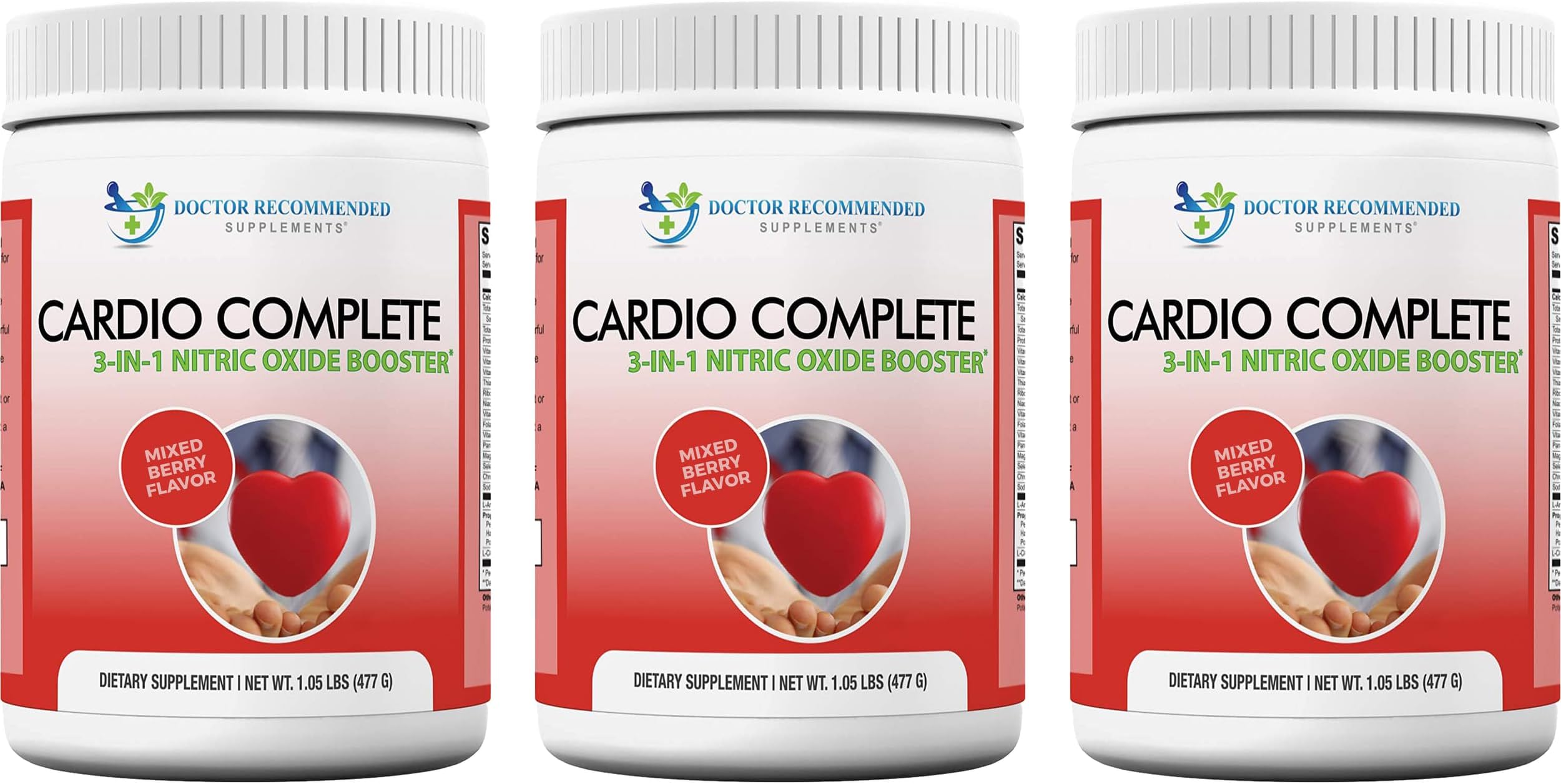 Cardio Complete - Heart Health Support Powder Supplement - 3-in-1 Nitric Oxide Booster with 5,000 L-Arginine, 1,000mg L-Citrulline, and Hawthorn Berry