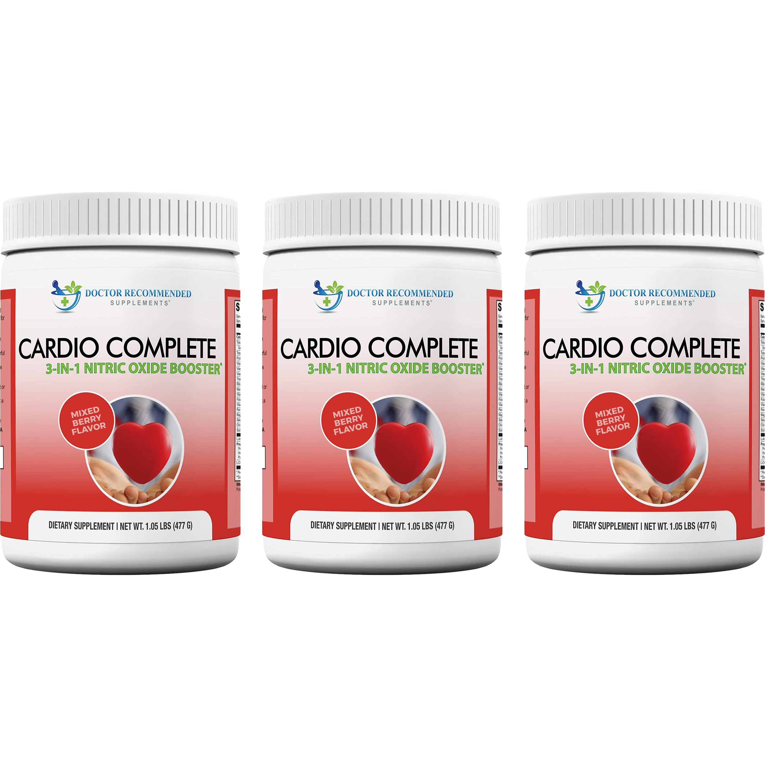 Cardio Complete - Heart Health Support Powder Supplement - 3-in-1 Nitric Oxide Booster with 5,000 L-Arginine, 1,000mg L-Citrulline, and Hawthorn Berry