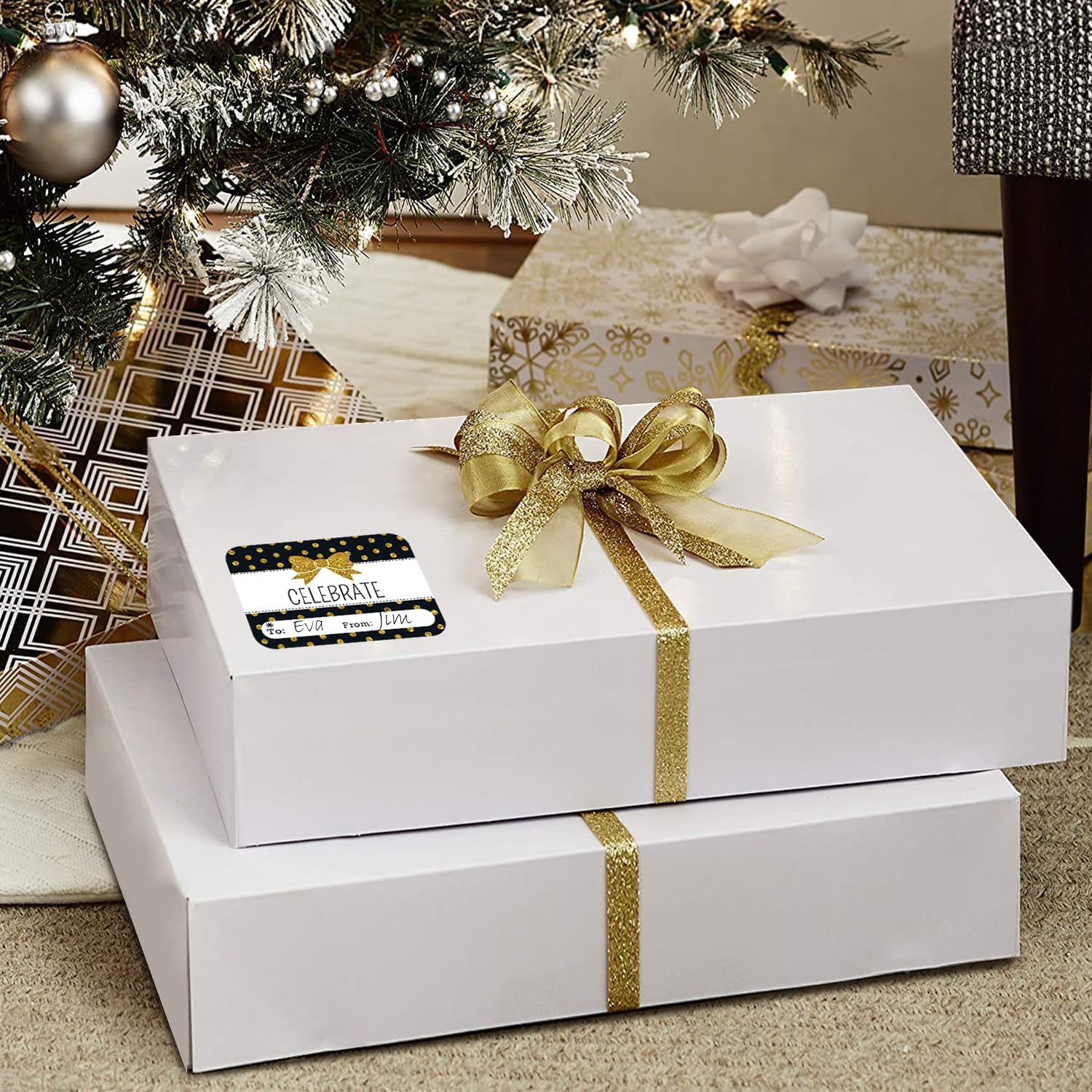 16 White Gift Wrap Boxes with Lids for wrapping Large Clothes (Assorted Sizes for Robes, Blankets & Shirts)and 80 Different Occasion Tag Stickers -Perfect for Graduations,Mother’s,Father’s Day,Birthdays, Baby Showers, Weddings