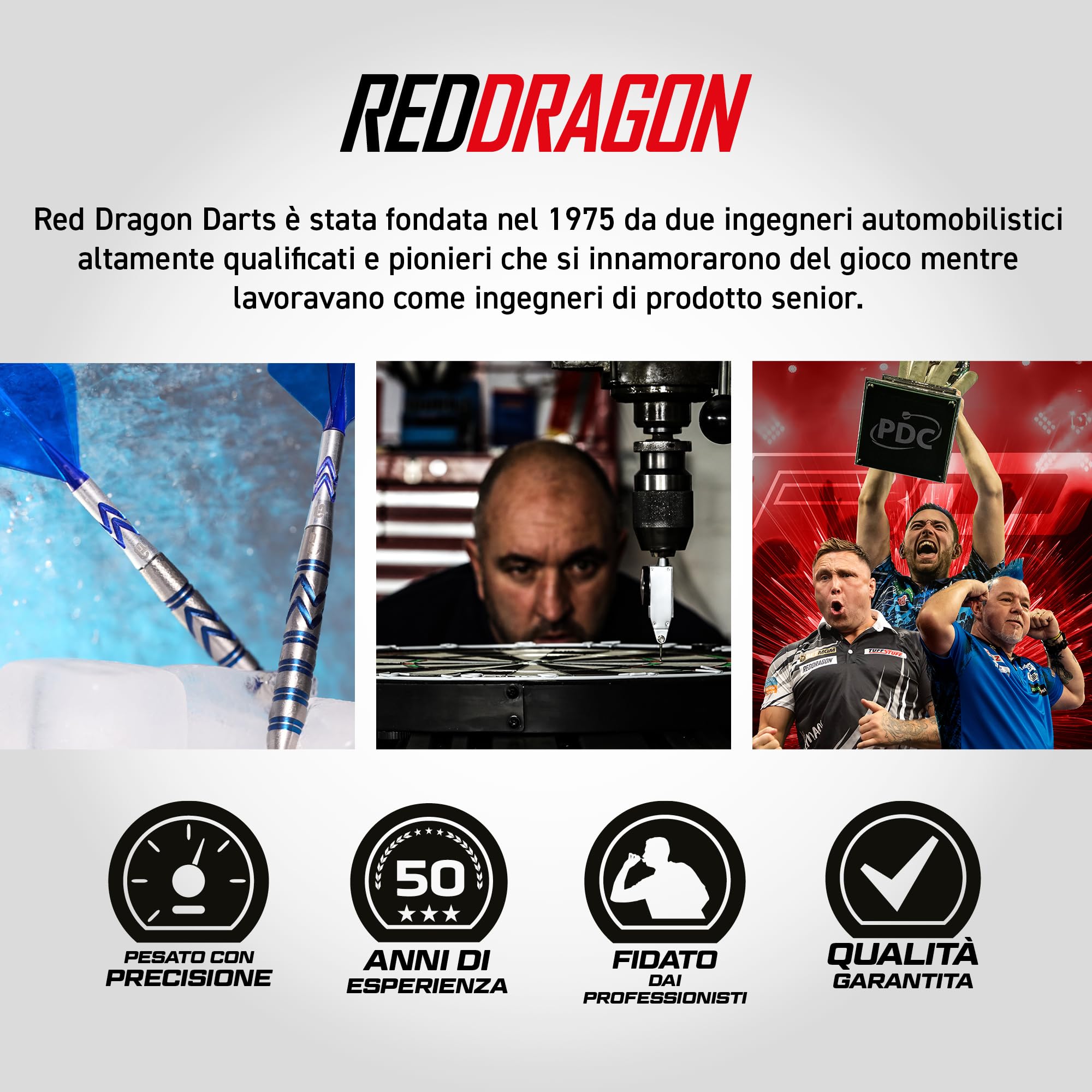 Red Dragon | Freccette Gerwyn Price Original Switch Points 23g | 90% Tungsteno | Nitro Flite Integrato | Punta in Acciaio
