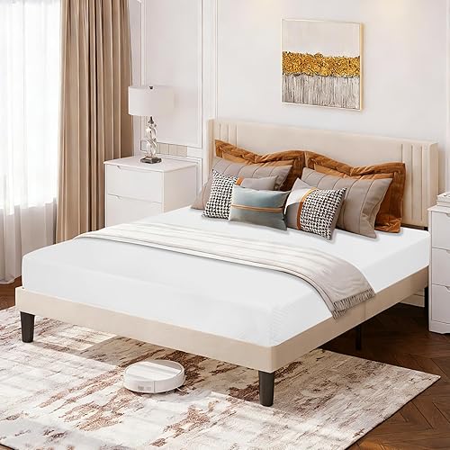 Miniatura 15 de BLKMTY Colchón Queen de 80 x 60 x 8 pulgadas, colchón de espuma viscoelástica de gel de 8 pulgadas para sueño fresco, colchón suave de firmeza