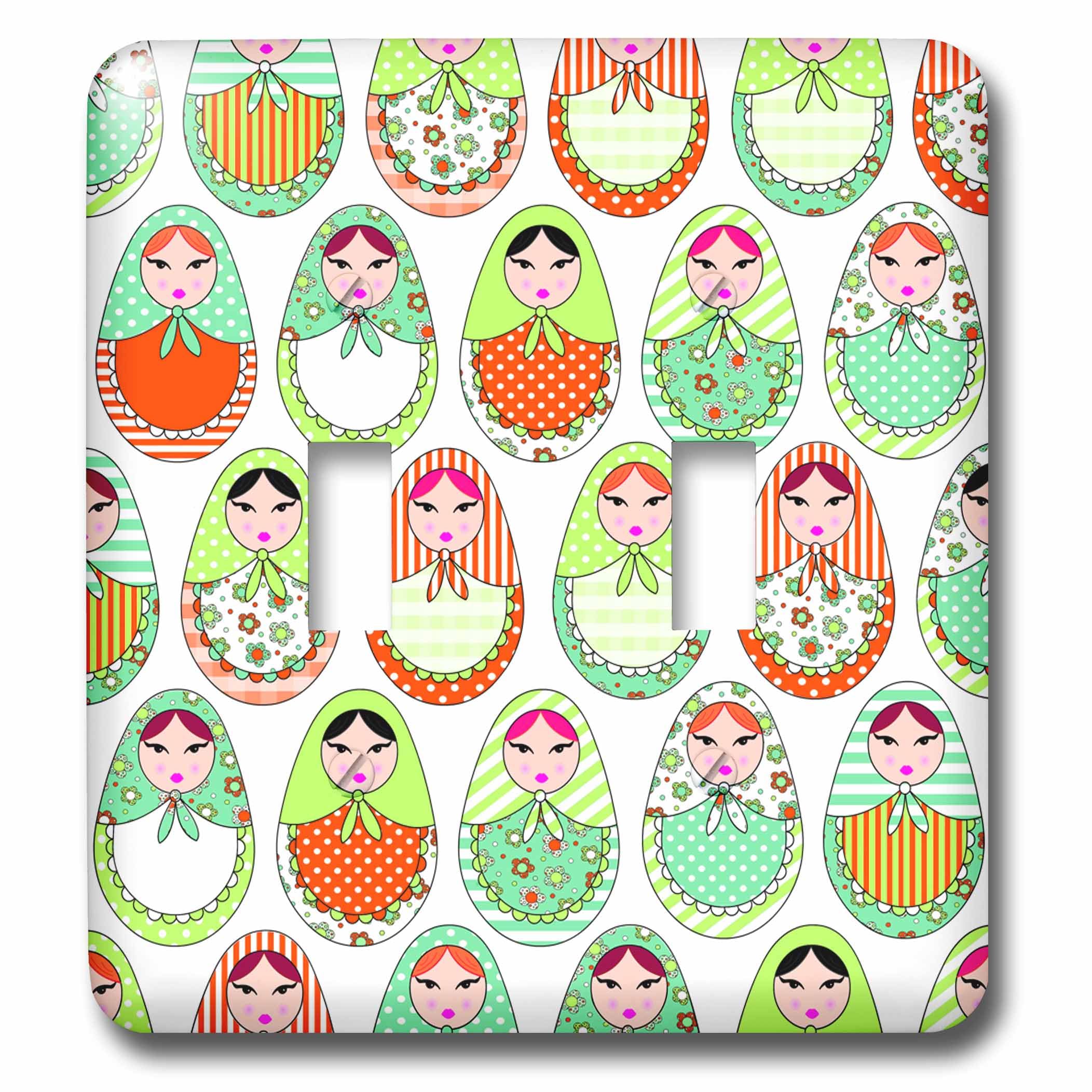 Poupées russes Matryoshka imitation haut de gamme sur plaque 3dRose
