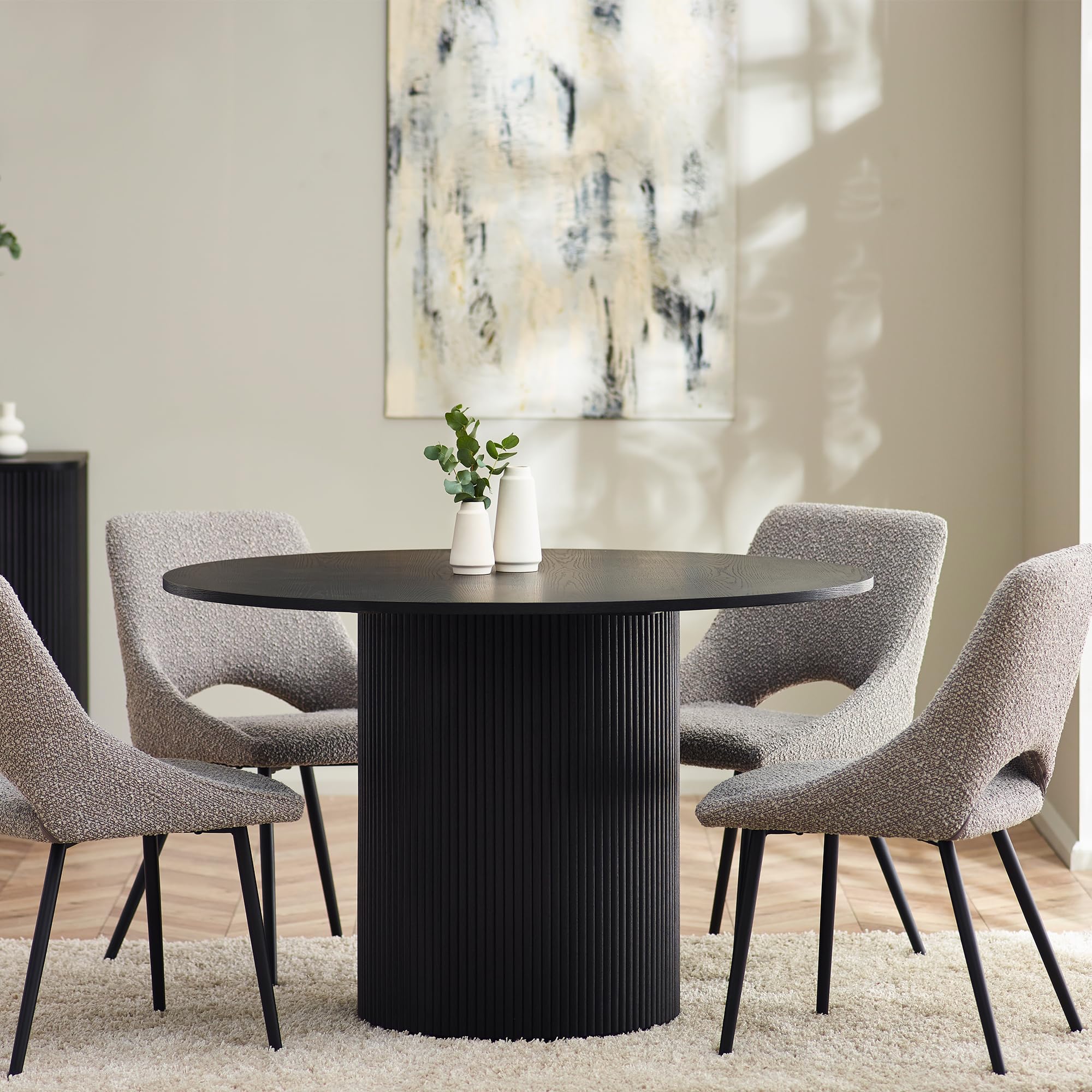 Julian Bowen Louis Compact Coffee Table - Black - Ash/Ash Veneer/MDF