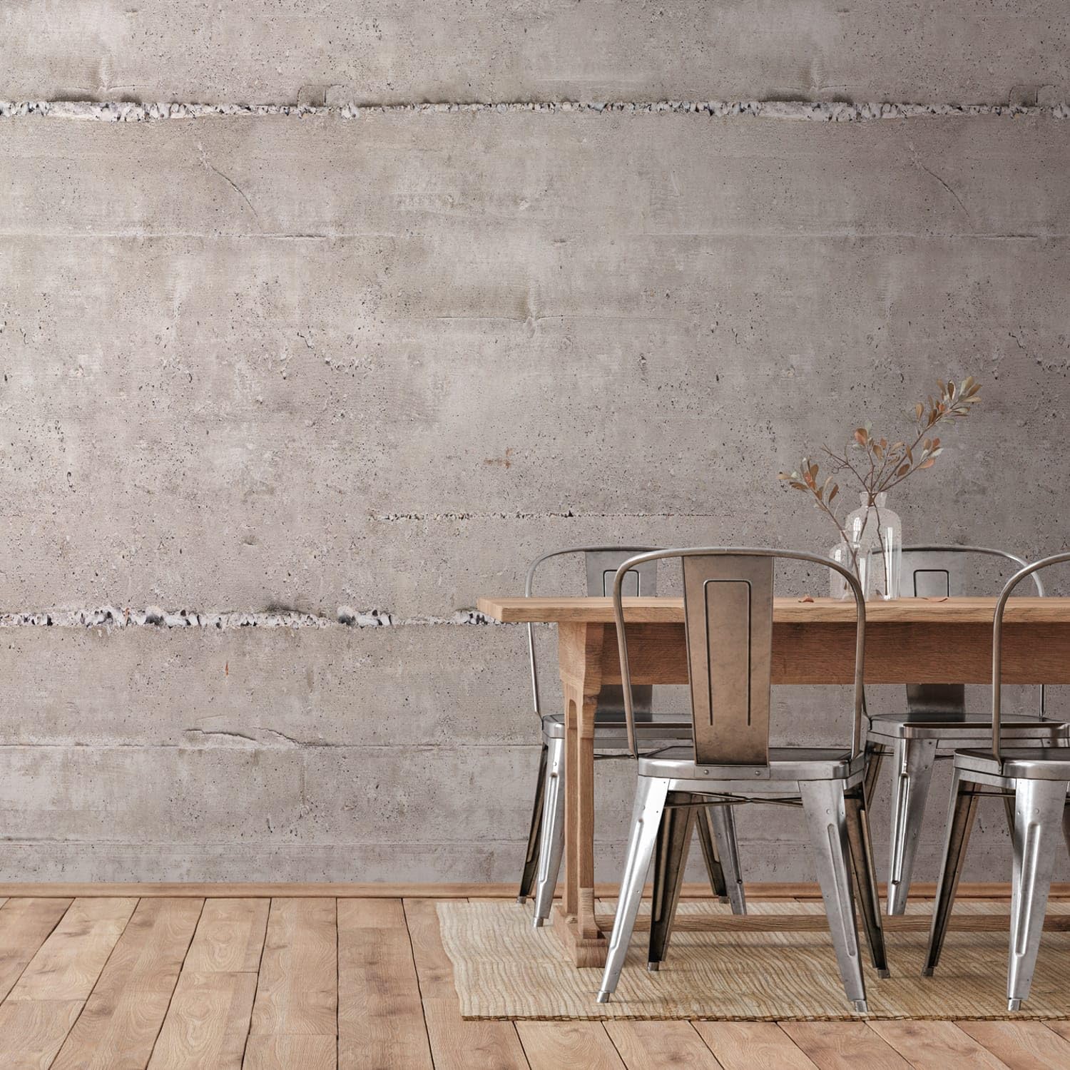 Papier peint effet béton gris haut de gamme intissé Profhome panoramique 392521-GU