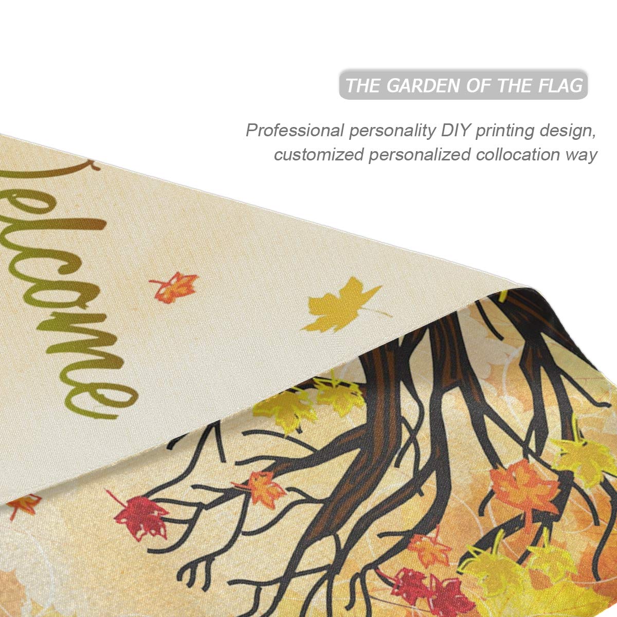 OPULANE Gartenflagge Herbstvögel - Doppelseitig 30,5x45,7cm Jute