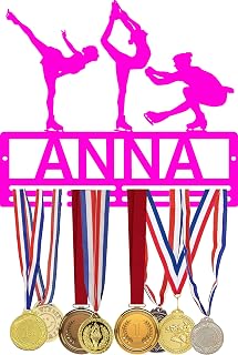 Personalized Figure Skating Medal Hanger Display, Custom Figure Skate Medal Holder for Wall, 3 Rung Medal Display Frame Gift for Figure Skater