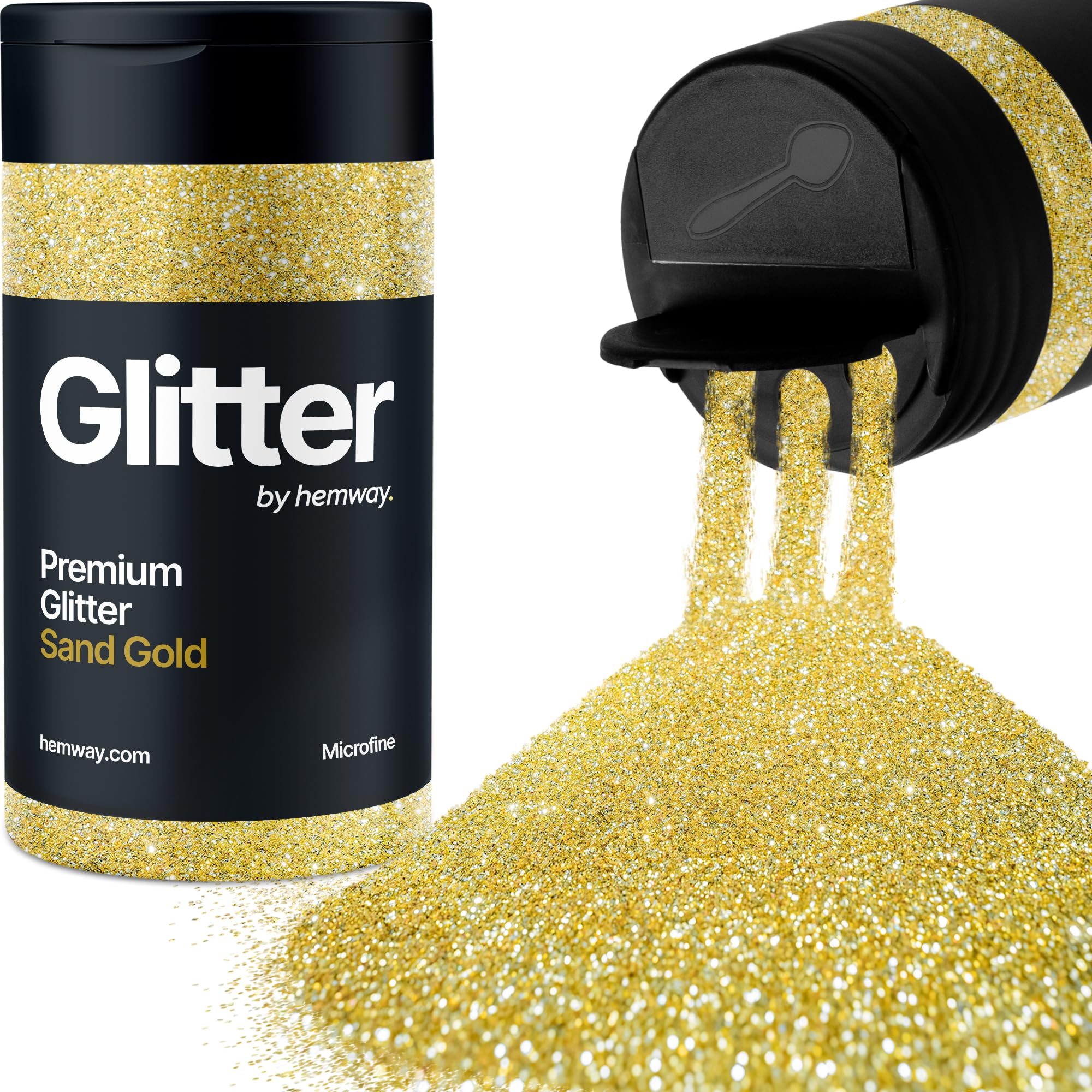Sand Gold Glitter Shaker, 130g Microfine Glitter, Crafts 1/256" Metallic Flake Sand Gold Sequins, Resin & Epoxy Crafts