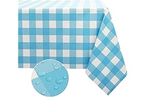 Obstal Premium Vinyl Rectangle Tablecloth: The Epitome of Waterproof Protection and Easy Cleanups