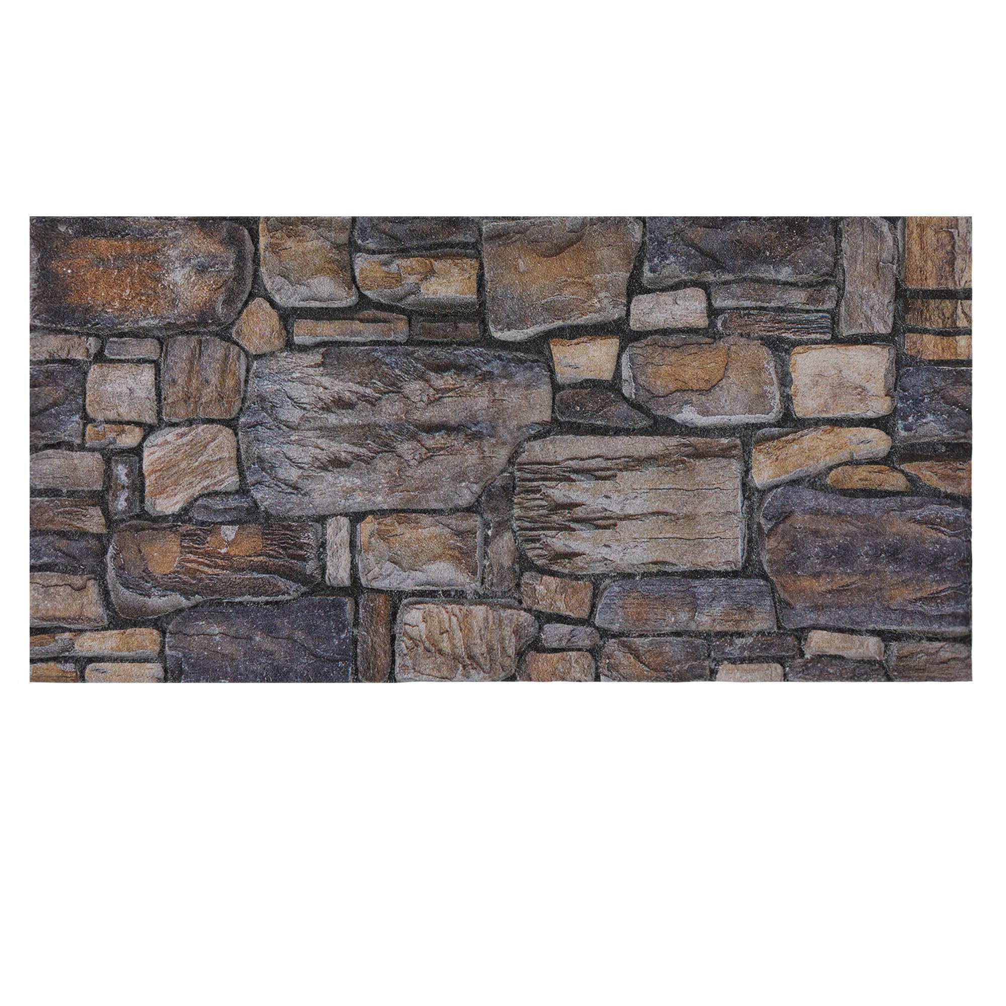 K&B Panels 3D Wall Panels, Stone Effect Styrofoam Wall Panels, Lightweight, Easy to Install, Acoustic Insulation, Indoor & Outdoor, (Cottage Dark Natural) (1 Panel)