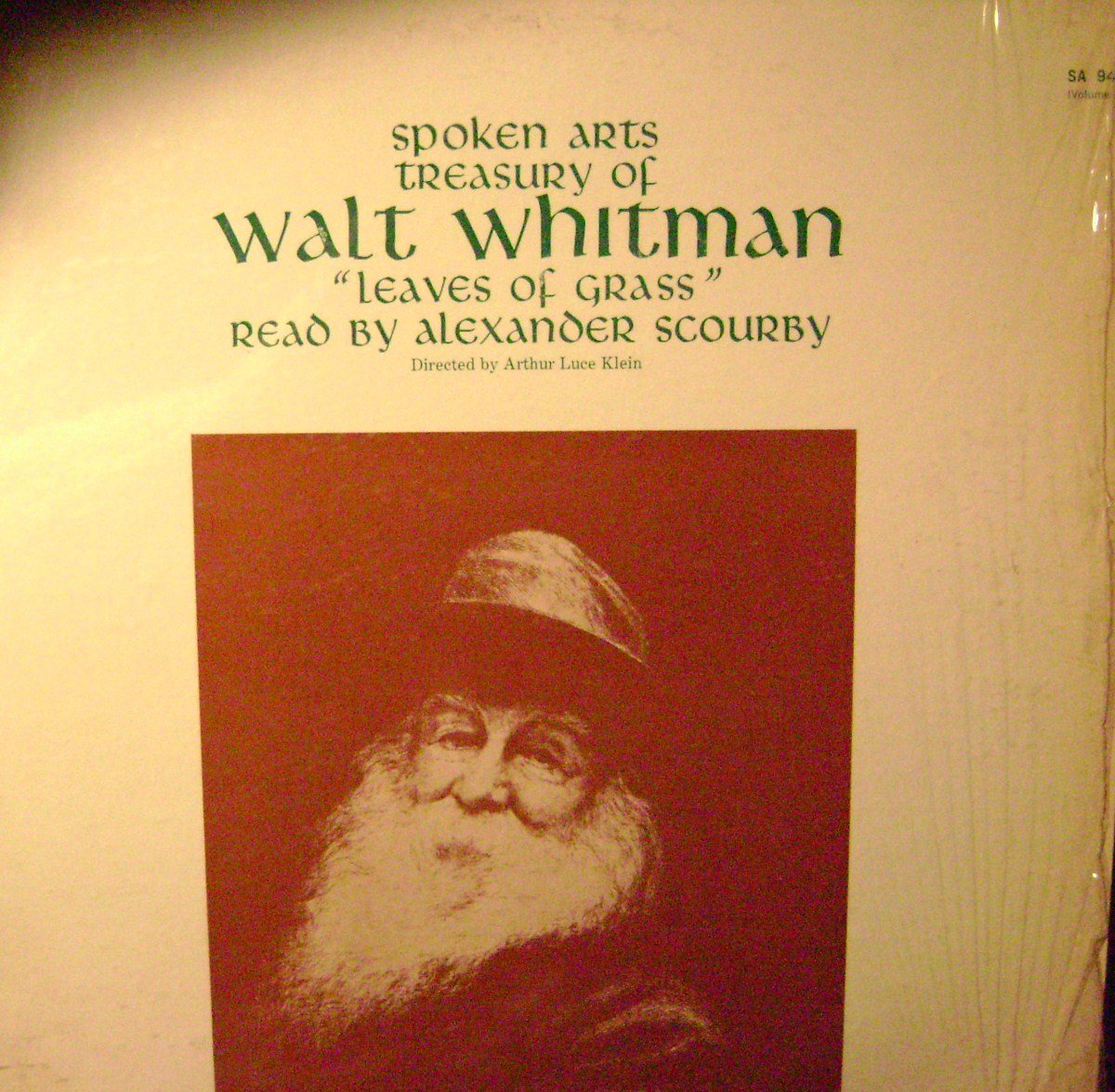 Alexander Scourby Spoken Arts Treasury Of Walt Whitman; Leaves Of