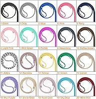 Vista 5 de Cordón cruzado para teléfono celular, cordones universales para teléfono con 2 parches transparentes compatibles con la mayoría de teléfonos (negro)