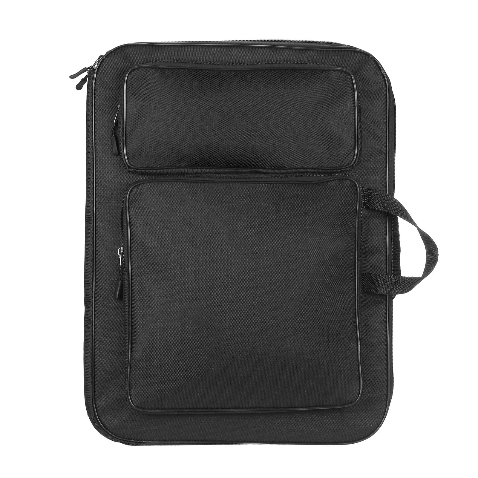 PATIKIL 14,2" x 19,3" Arte Portfolio Borsa Custodia Zainetto, Disegno Portaoggetti Organizer Cartella per Artista Disegno Tavola Pieghevole Cavalletto Tavolozza Schizzo, Nero