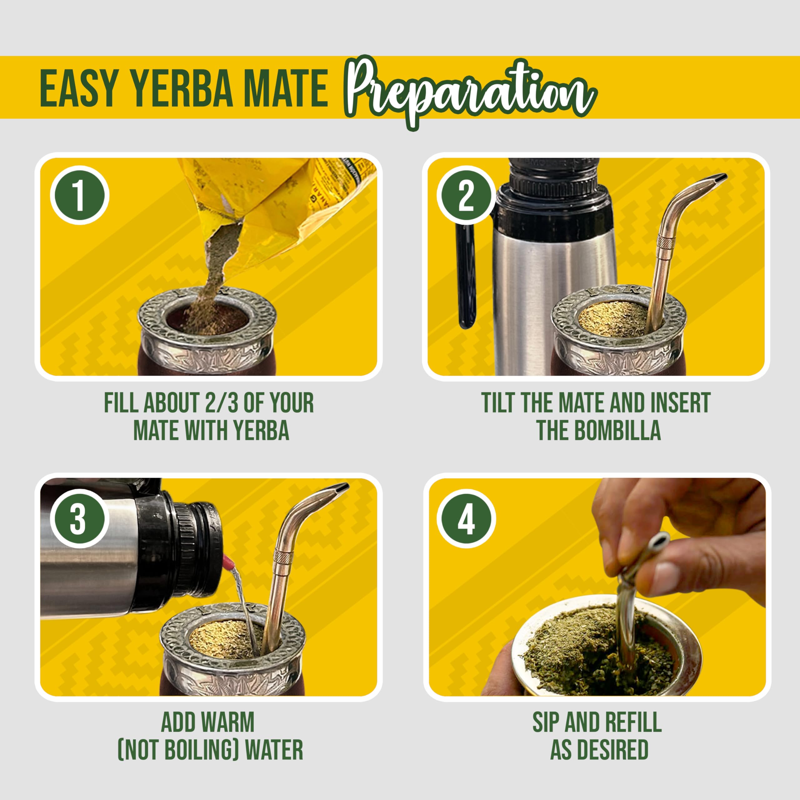 Canarias Yerba Mate 2.2 libras (cuatro paquetes)