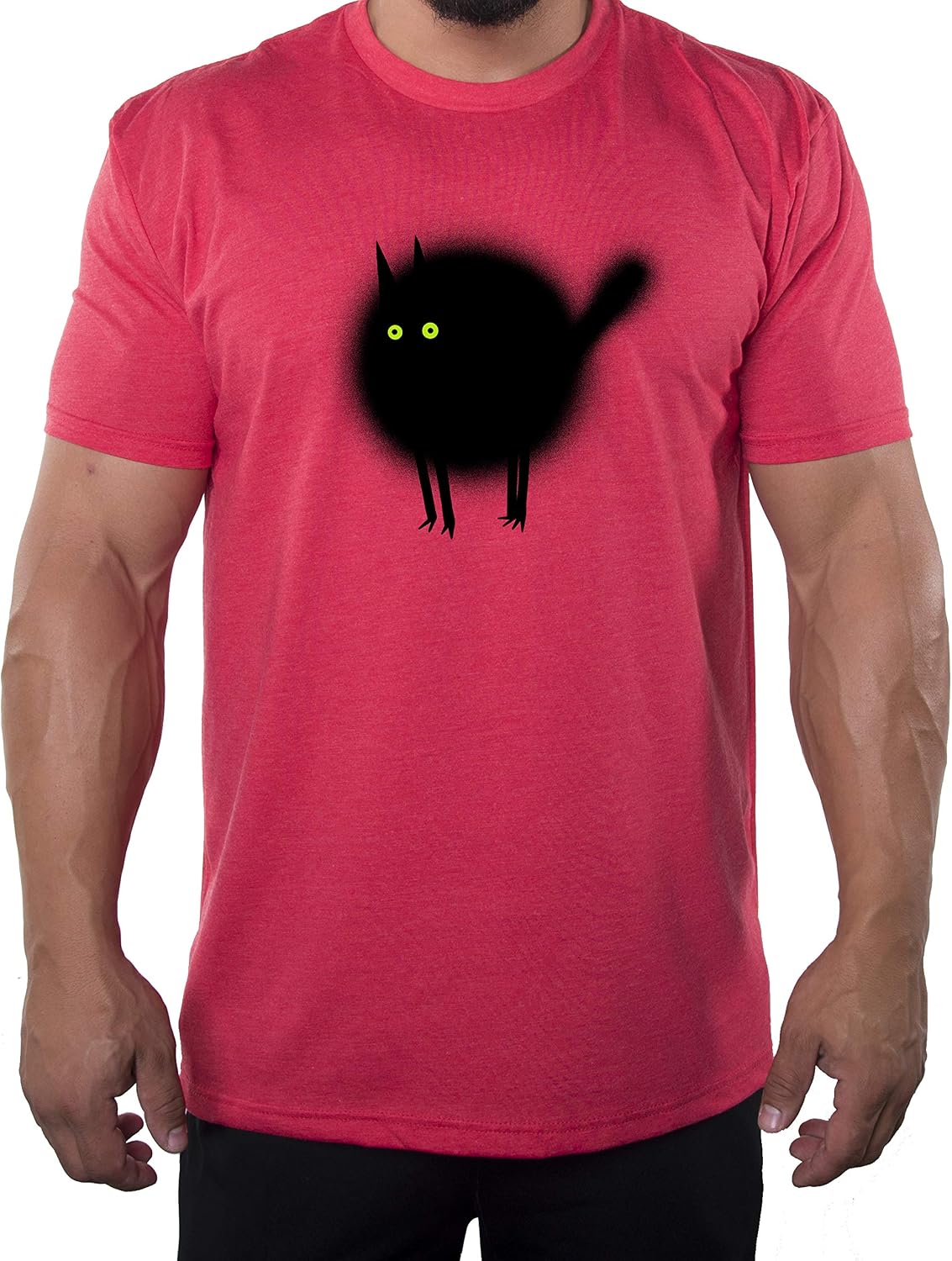 Cute Poofy Black Cat T-Shirts, Nice Graphic Tees, Funny Halloween T-Shirts!