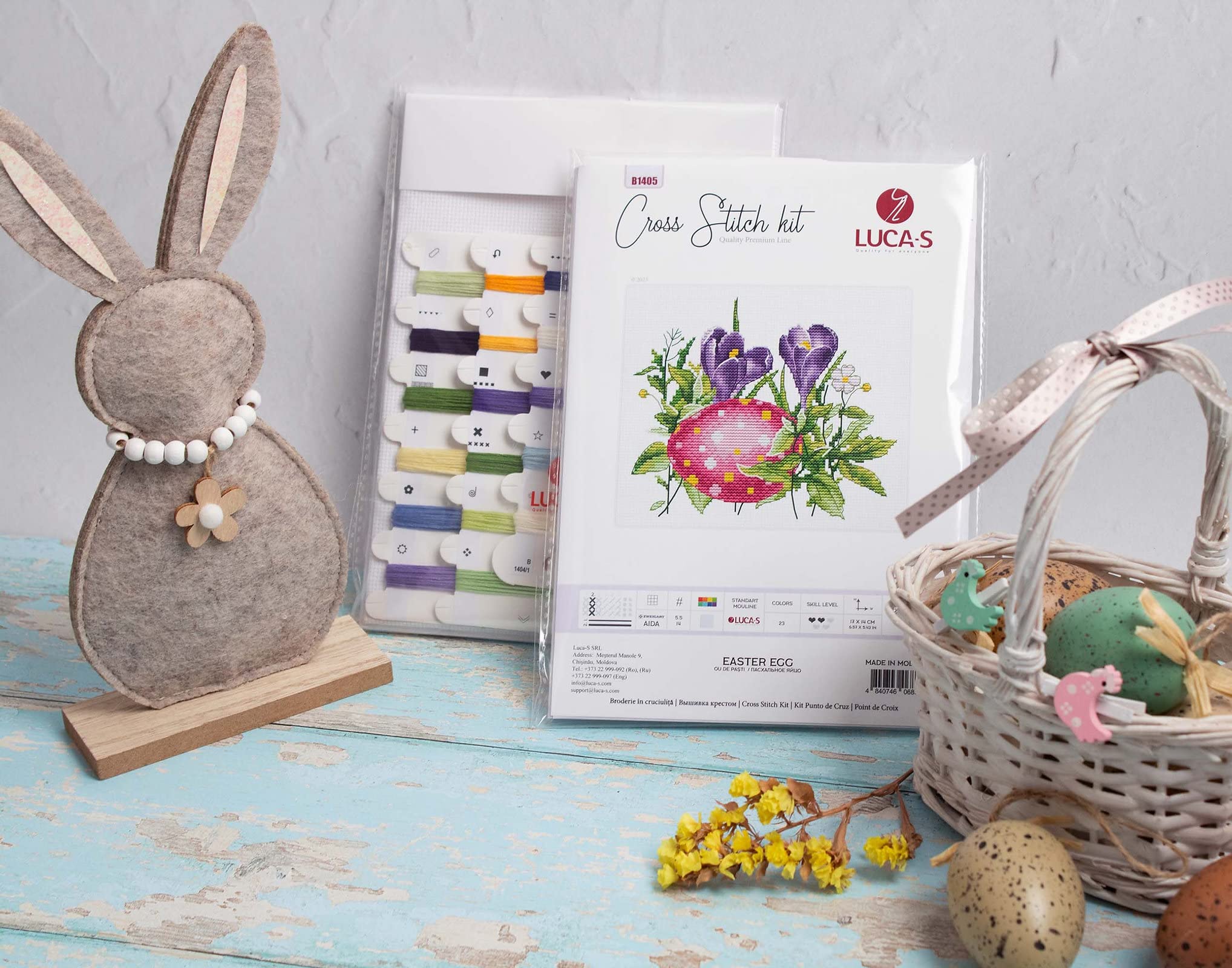 Kit De Broderie Point De Croix Buttinette - Oeufs De Pâques, Neuf