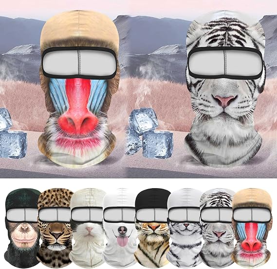 Balaclava Face Mask Men,Breathable UV Protector Breathable Windproof Ski Mask,Animal Face Cover for Cycling Outdoor