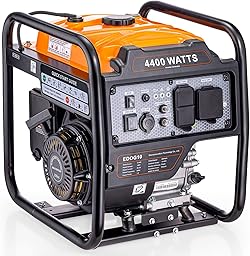 4400-Watts Portable Inverter Generator, Open Frame Generator, Gas Powered, RV Ready, ECO Mode, Fuel Gauge, 30A Outlet, EPA Compliment