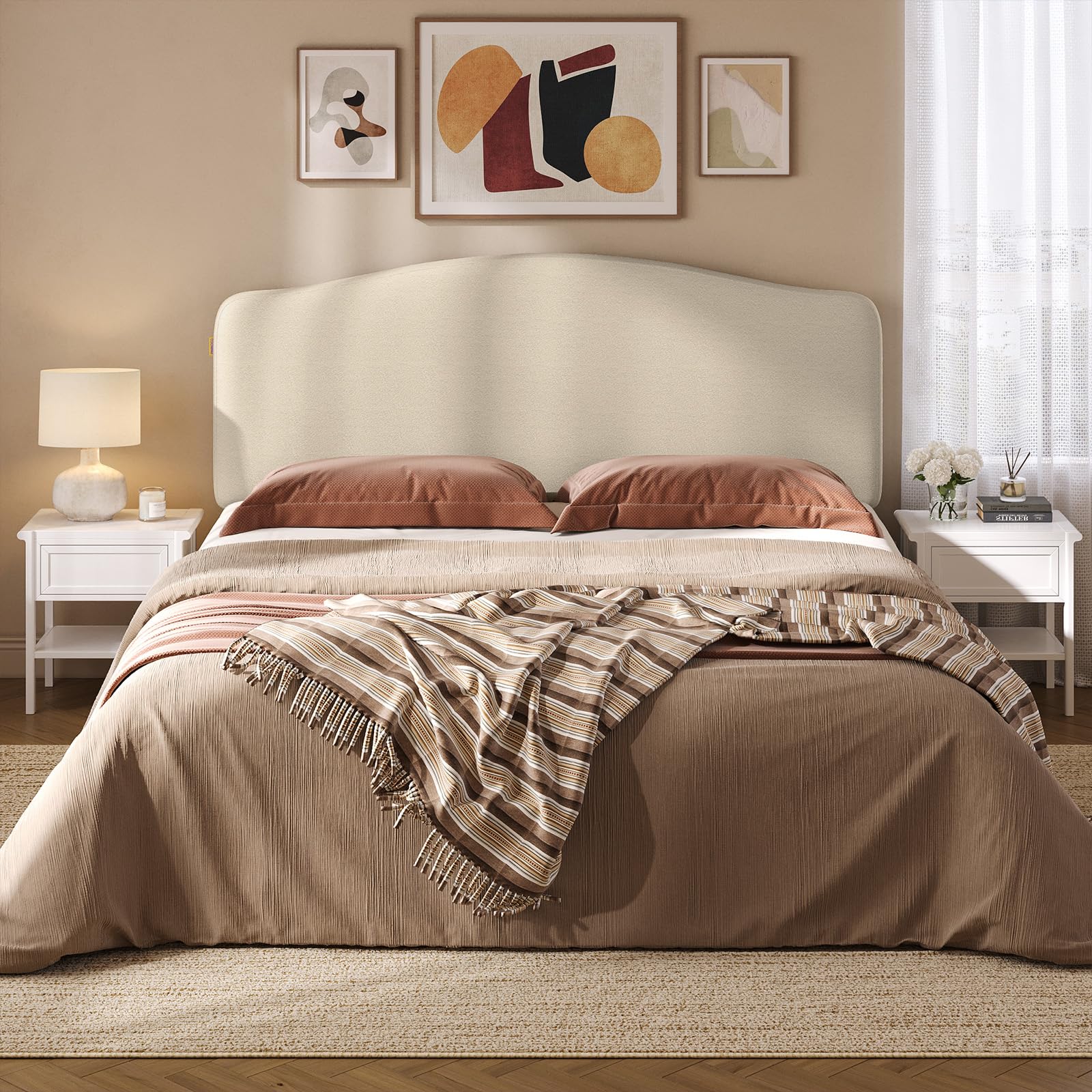 Full Velvet Upholstered Headboard - Adjustable Height