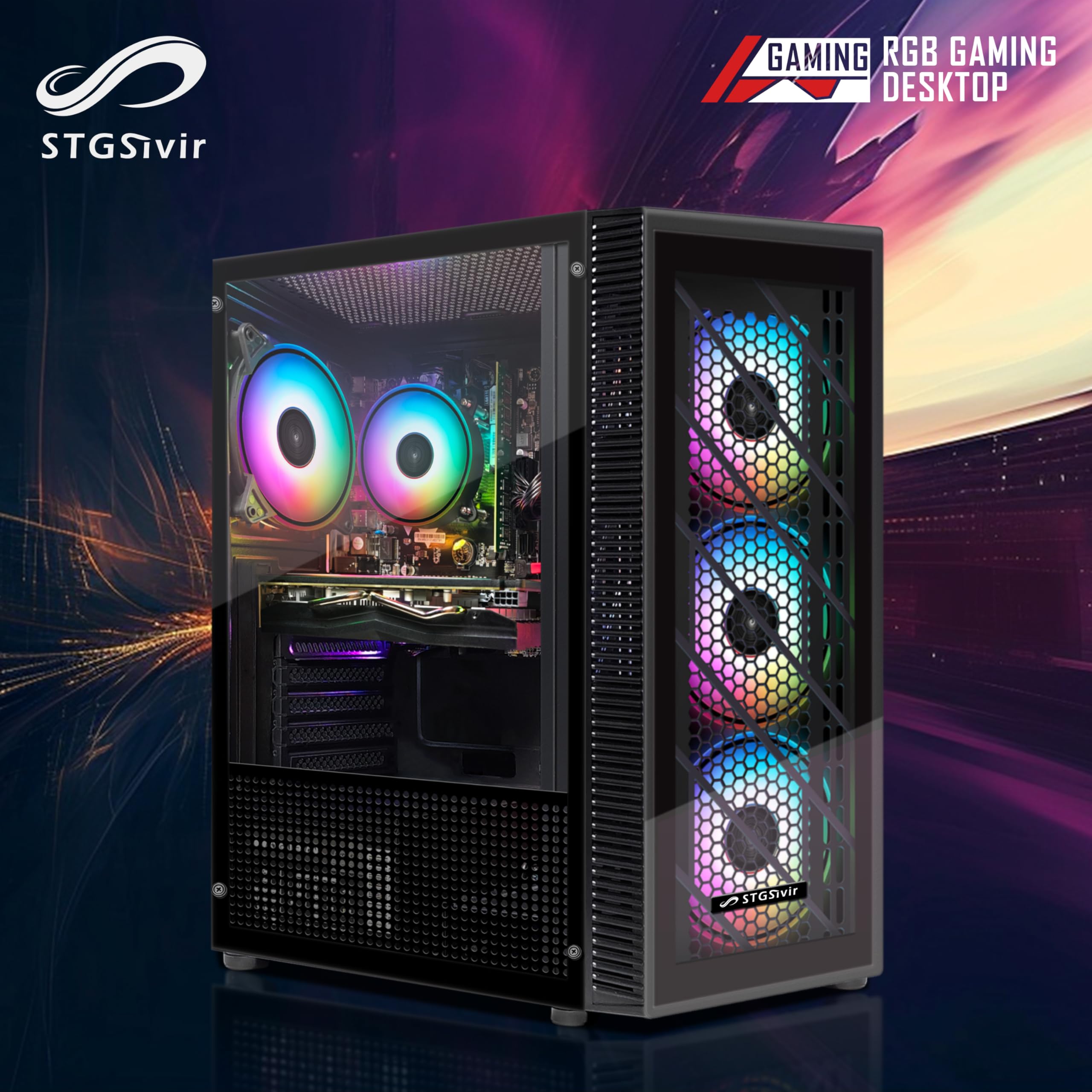 PC Gamer STGsivir - Intel G5905, RX 580 16Go, RAM 16Go, SSD 1To - Tour Gaming