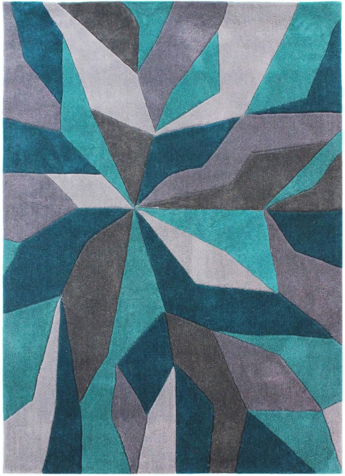 Flair Rugs Eternity Vivid Carved Rug, Teal, 160 x 230 Cm