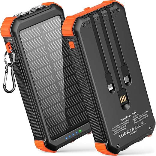 26800mAh Rugged Solar Power Bank with LEDs