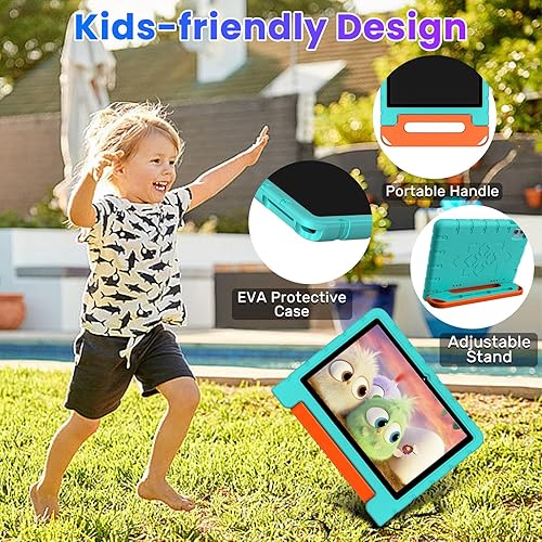 Vista 7 de Tableta infantil 2025 con Android 15 de 10 pulgadas para niños Octa-Core, 30GB+64GB (TF 1TB), tableta para niños pequeños con funda a prueba