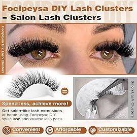 Full Volume Eyelash Clusters DIY Lash Extension 10-18MIX D-Curly Lash Clusters 200D Wispy Individual Lashes Extensions Clusters Eyelashes DIY Lash for Beginners by Focipeysa