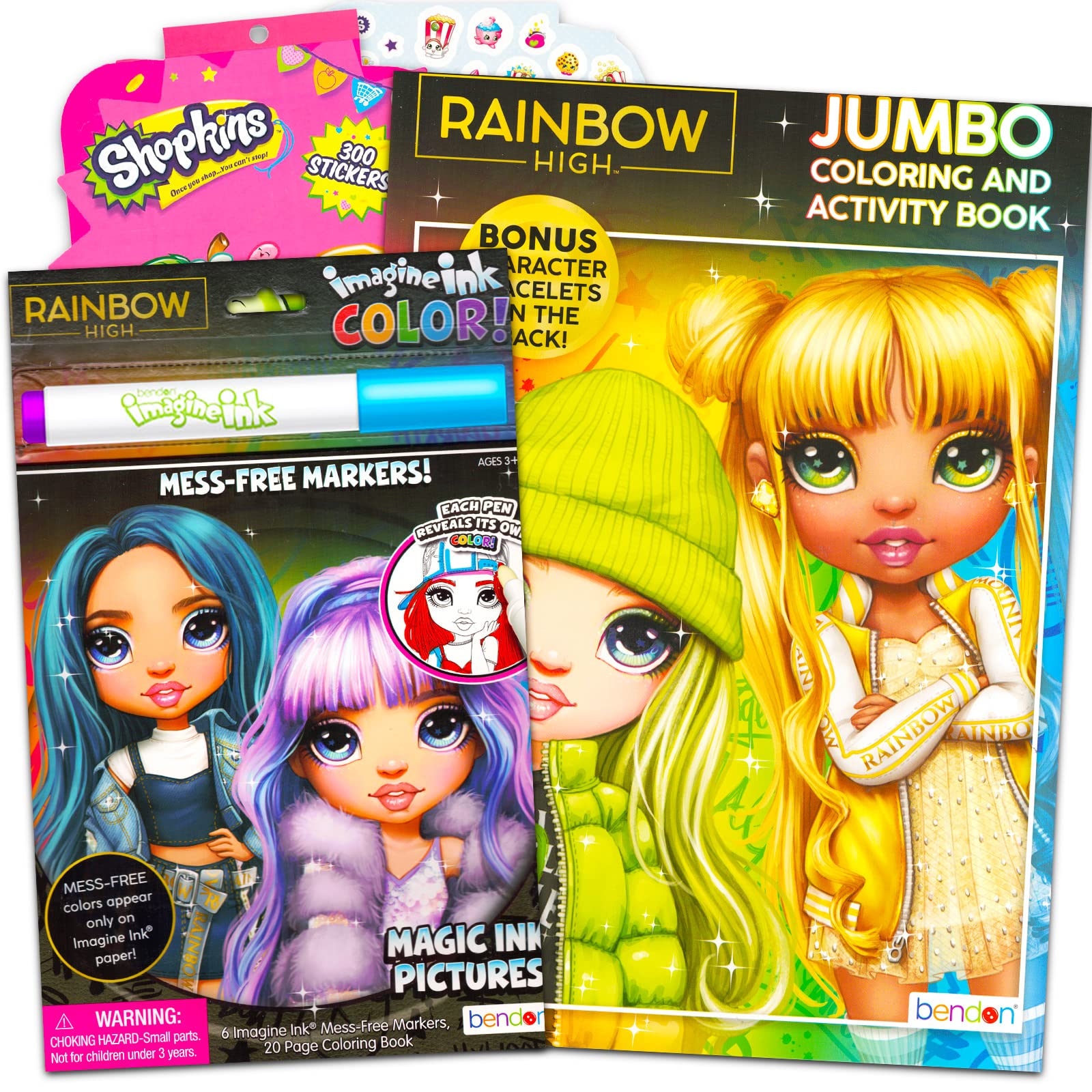 Rainbow High Coloring and Activity Book Bundle for Girls Rainbow High Coloring, Puzzles, and