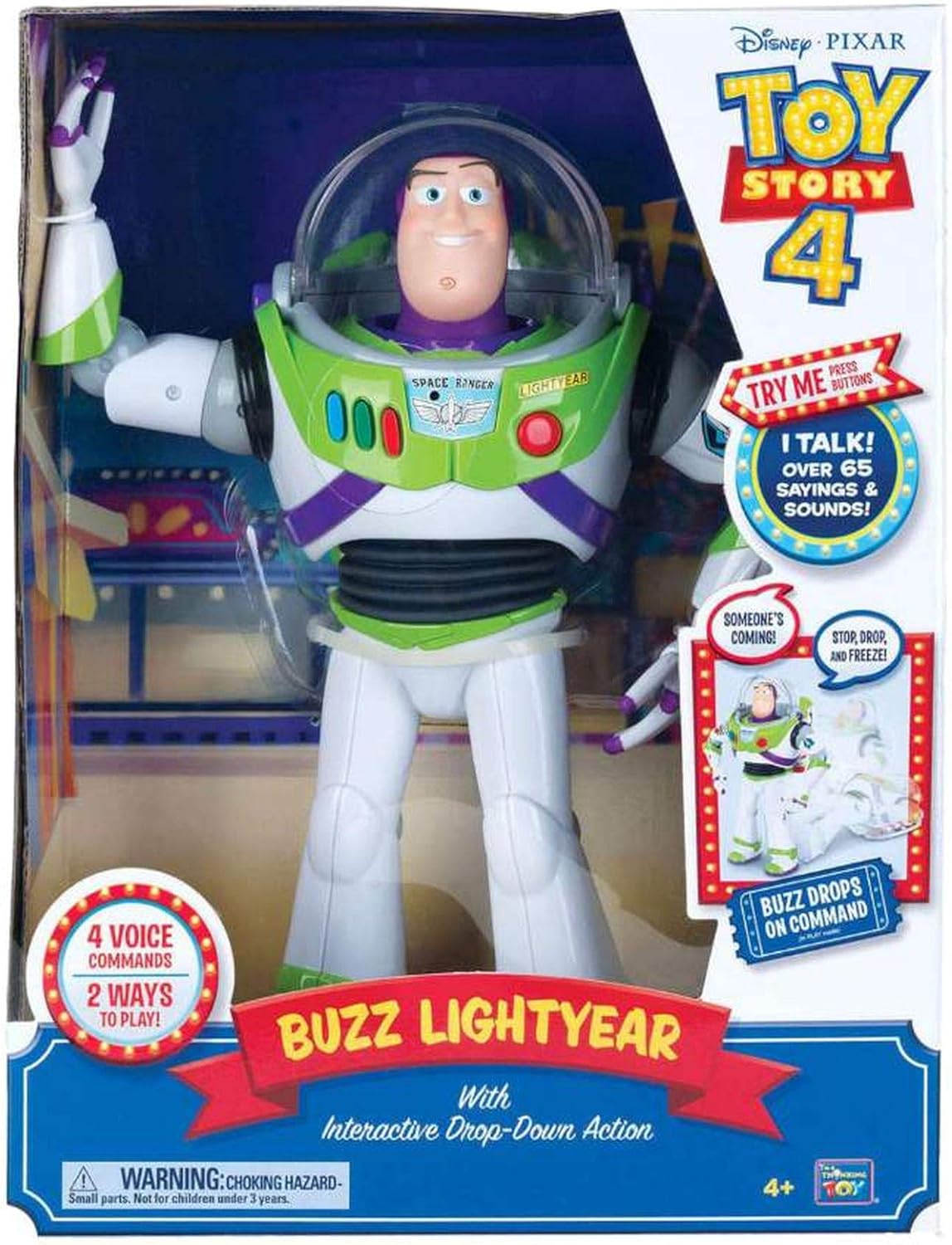 Toy story disney pixar buzz lightyear con acci n desplegable interactiva