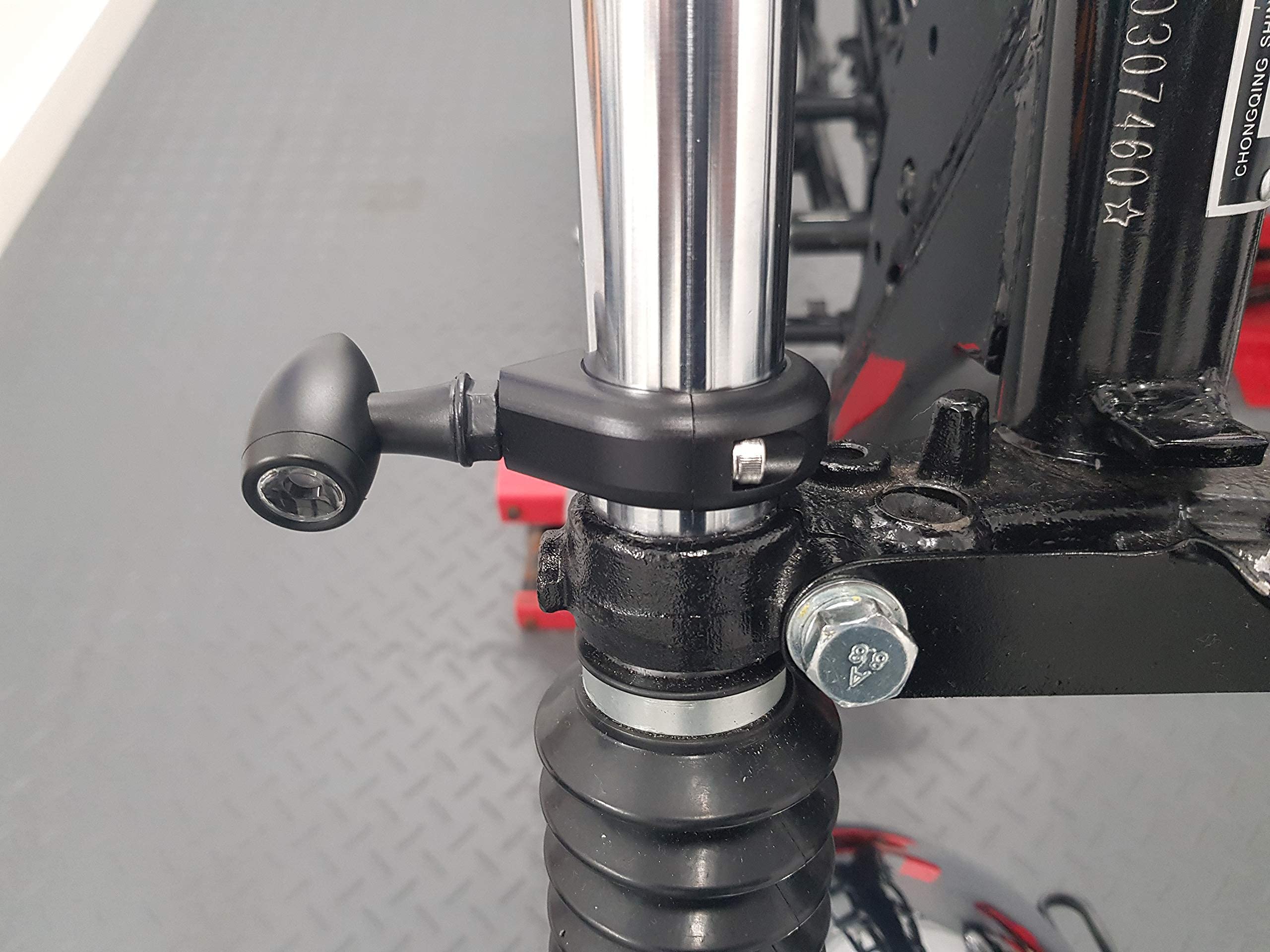 Alchemy Parts Moto Clignotant Relocator Fourche Pinces - 50/51mm - Noir