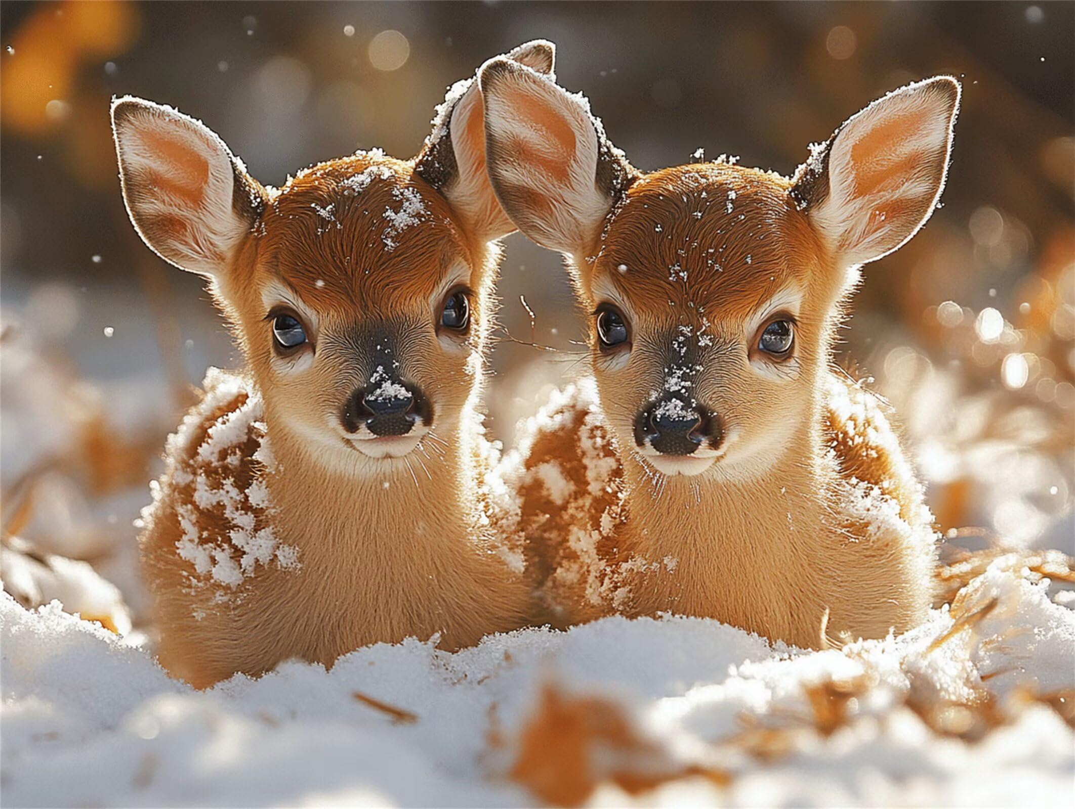 1500 sztuk puzzli dla dorosłych, gry rodzinne, jeleń śnieg, n-420