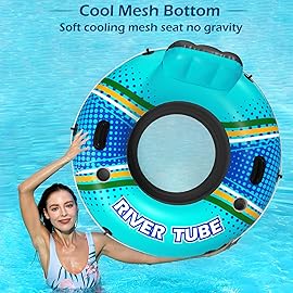 Jasonwell Inflatable River Tube Float - Heavy Duty River Float Pool Floats Lake Premium Water Tubes for Floating Recreational River Raft Lounge Floaties with 2 Cup Holders for Adult