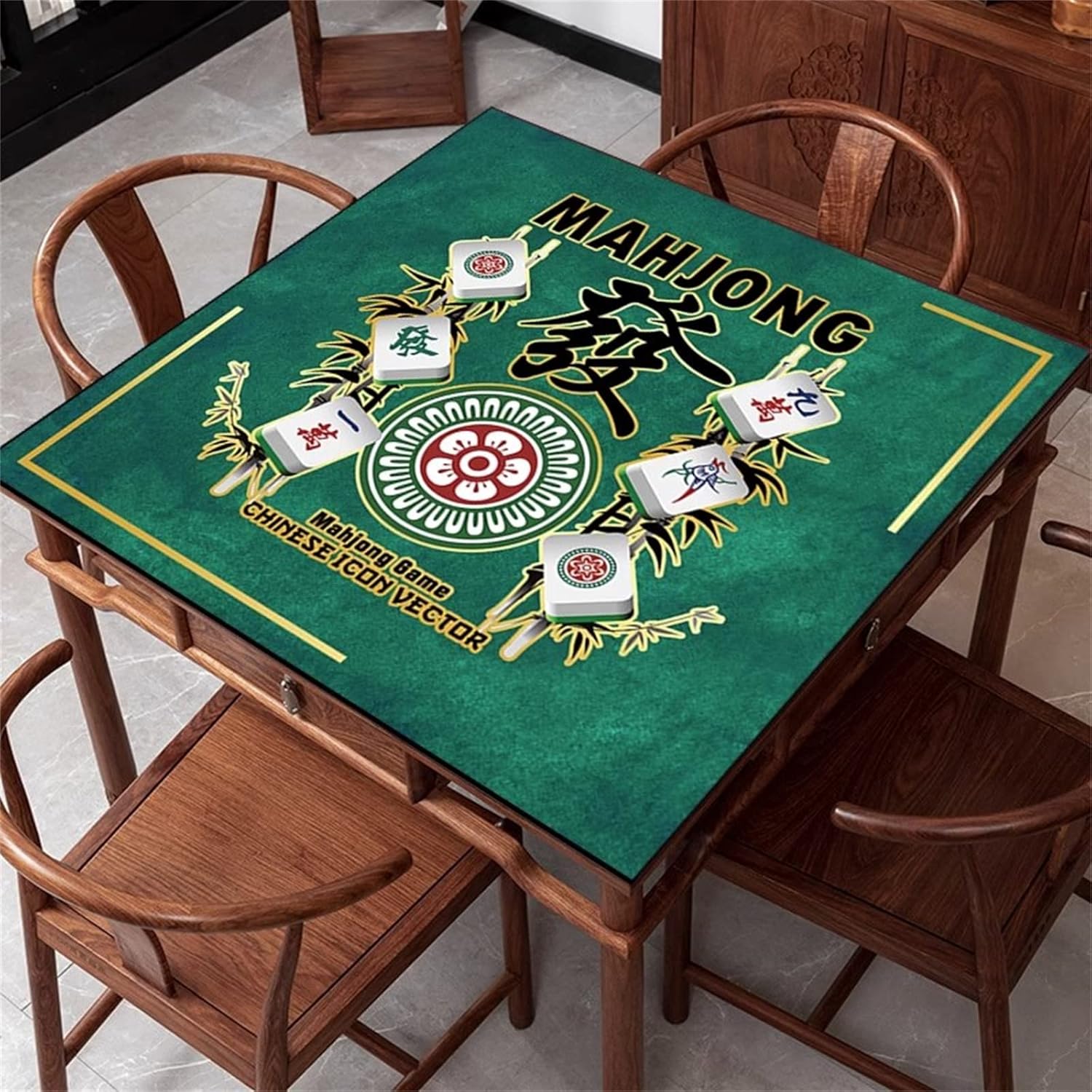 Mahjong Table Cover Mat,AntiSlip Mahjong Mats Slient