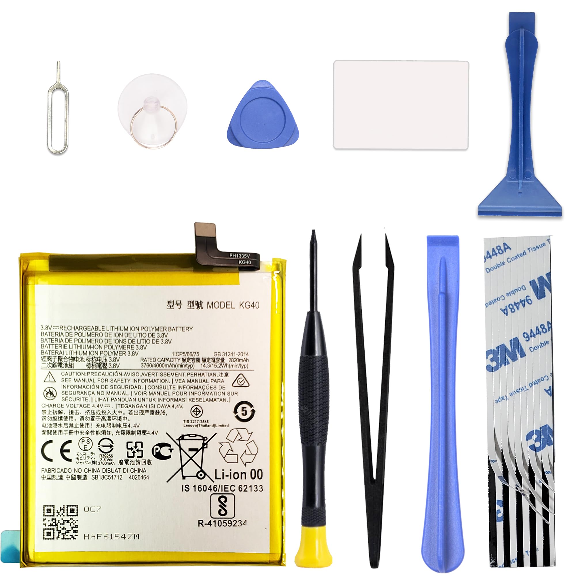 GREEN FUSION New KG40 Battery Compatible with Moto G Fast (XT2045-3) / G8 (XT2045-1) / G8 Play (XT2015, XT2015-2), with Toolkit