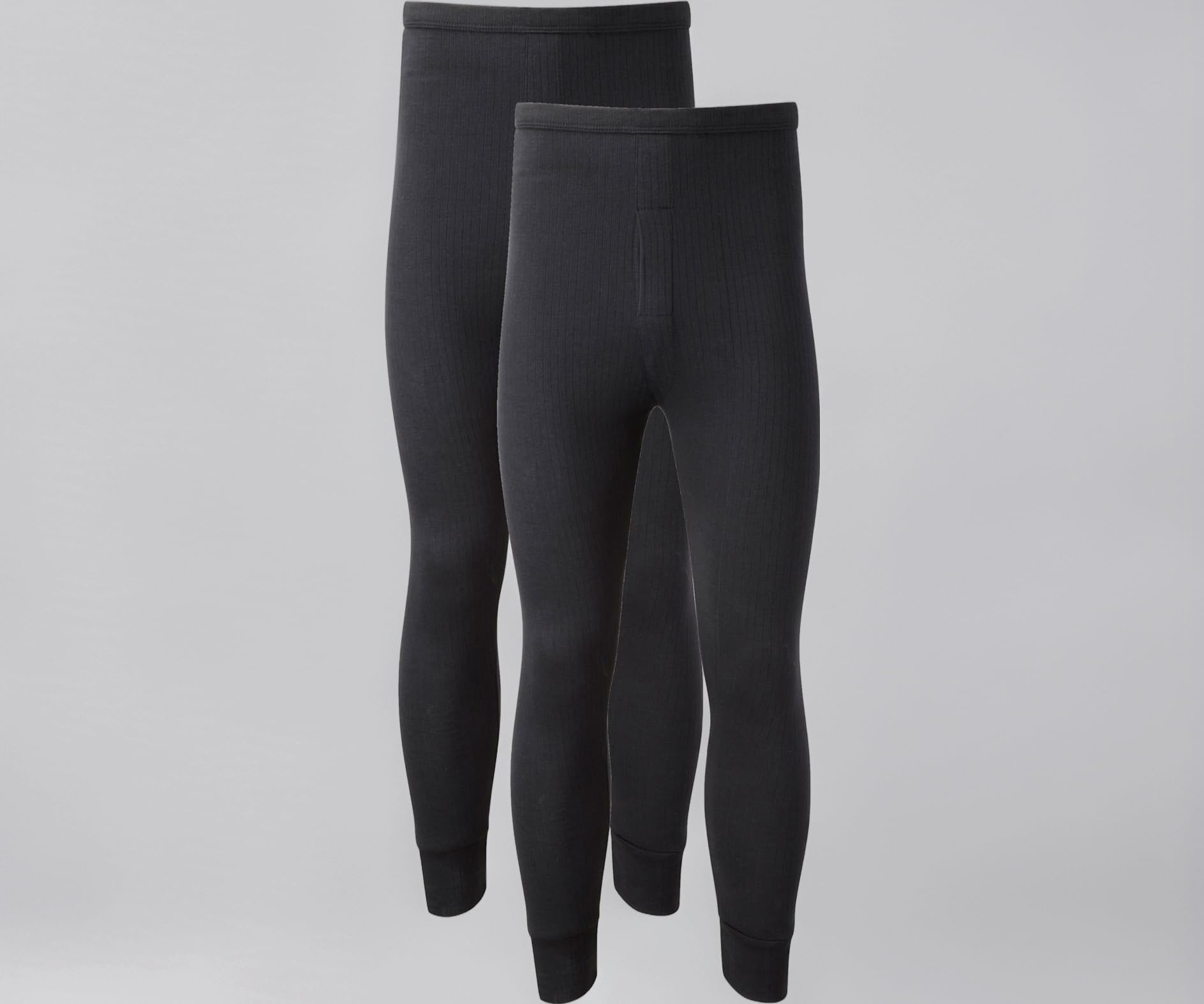 Heatwaveยฎ Pack of 2 Men's Thermal Trousers Long Johns Warm Underwear Baselayer, S M L XL XXL Thermals