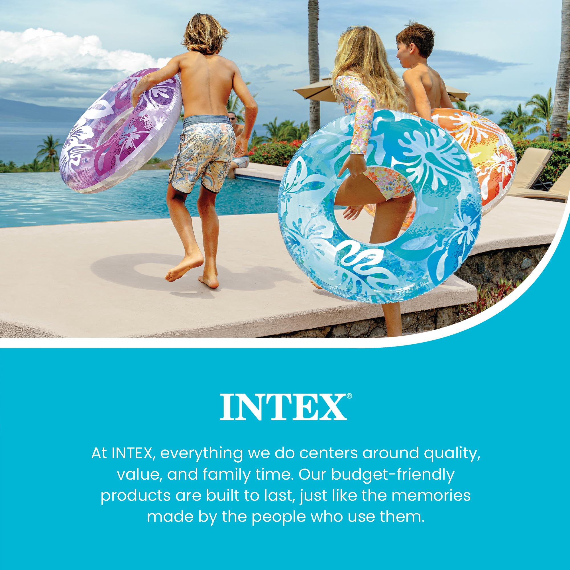 Intex Rura w przezroczystym kolorze #59251 - kolor może bardzo - 2 sztuki