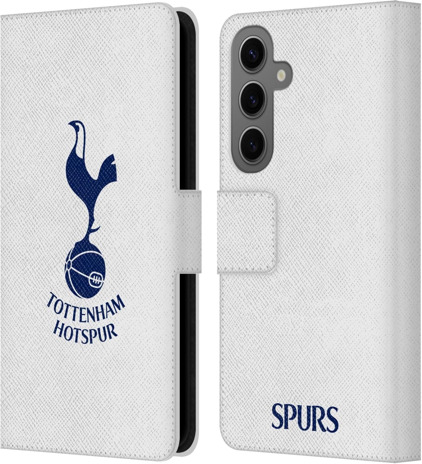 Head Case Designs Officially Licensed Tottenham Hotspur F.C. Pattern Badge Leather Wallet Case Compatible with Samsung Galaxy S25
