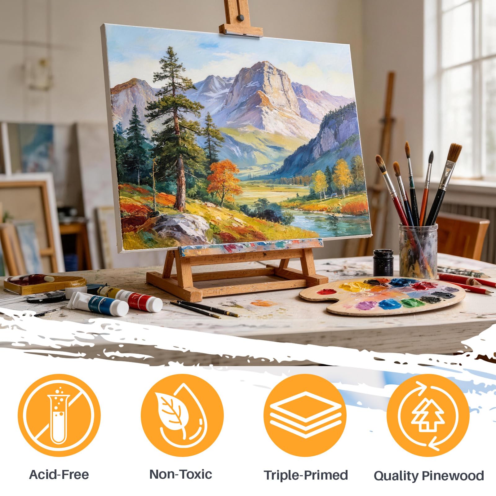 Hi-STANDARD　TM paint CANVAS Amazon.com: CONDA 16x20 inch Stretched Canvas for Painting, 5 Pack