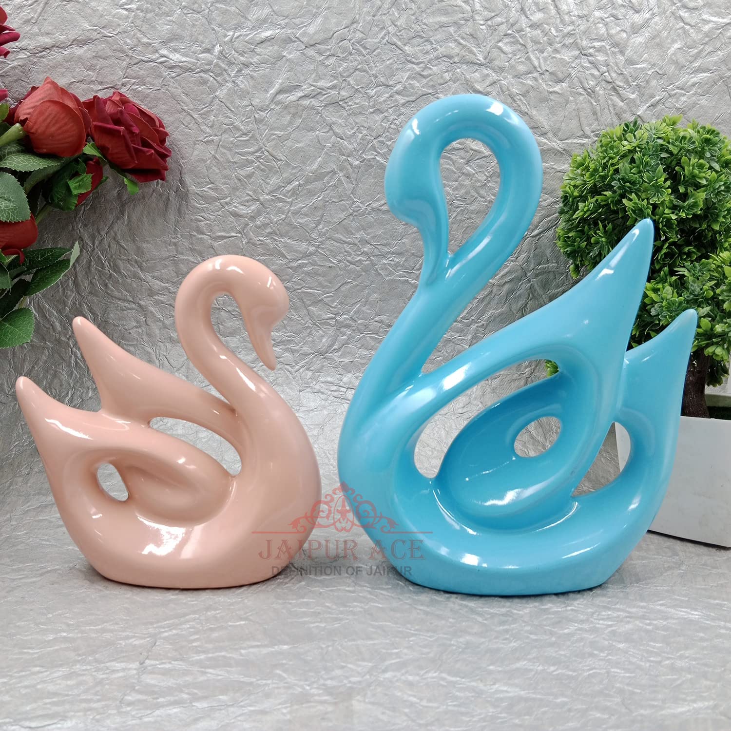 JAIPUR ACE Paradise Swan Couple Statue Showpieces Creative Abstract Design Art Figurine for Home Living Room Decorative (Swan Couple) (B09WDXGY7B) Amazon Price History, Amazon Price Tracker