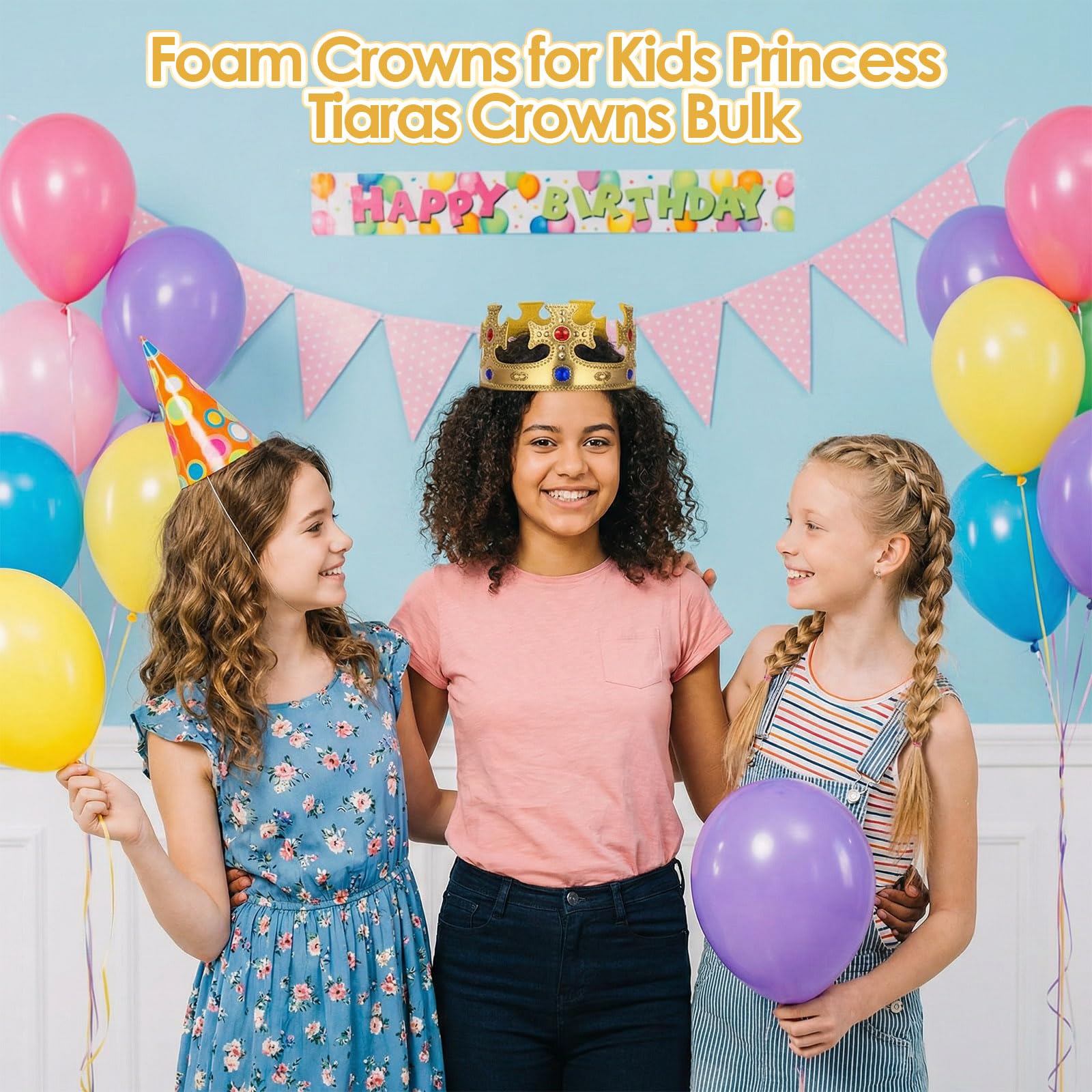 24pcs Foam Princess Tiaras and Crowns Set - Image 6