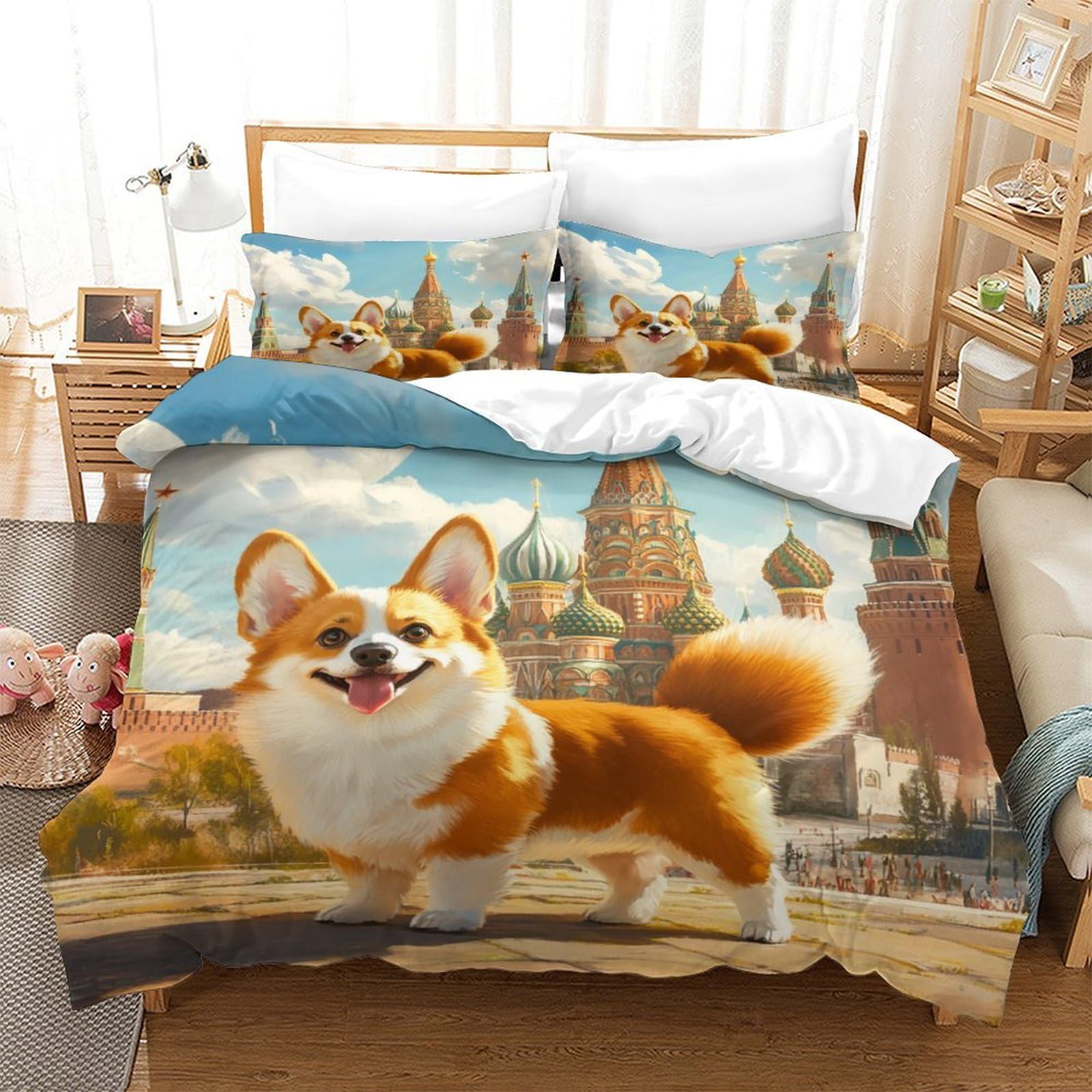 Housse de couette bouddha 3D grand lit ado adultes avec fermeture éclair