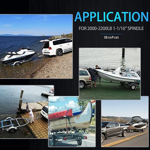 Miniatura 8 de 2 juegos de rodamientos de eje de remolque de barco de 2000 a 2200 libras, kits de rodamientos L44649 / L44610, sellos de grasa de 12192TB,