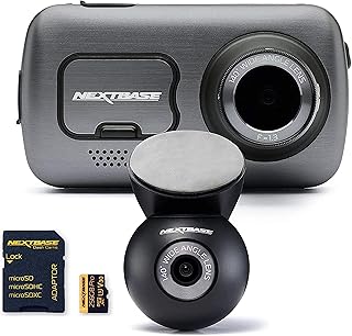 Nextbase 622GW Dash Cam and 256GB Memory Card True 4K 30fps UHD Automatic Recording in Car Camera - Wi-Fi GPS Bluetooth Alexa Enabled, Image Stabilization, Parking Mode, Night Vision