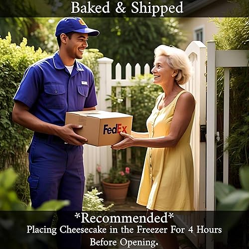 Miniatura 5 de Andy Anand - Tarta de queso de piña de 9 pulgadas, hecha de manera tradicional, comida gourmet y tarjeta de felicitación, cumpleaños, San Valentín,