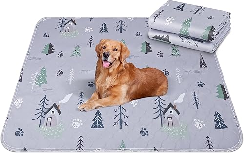 UPSKY Almohadillas lavables para orina de perros, paquete de 2 almohadillas reutilizables para cachorros, almohadillas súper absorbentes,