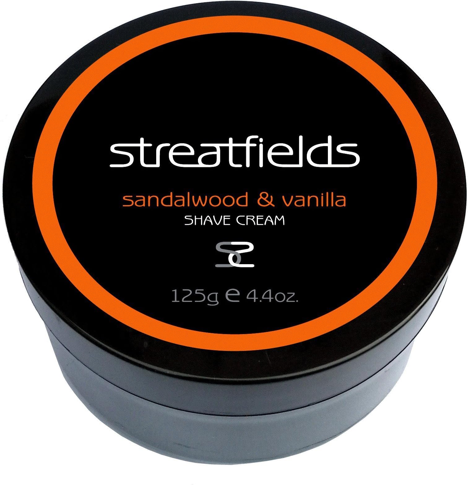 Streatfields Shave Cream, Sandalwood & Vanilla, 125g