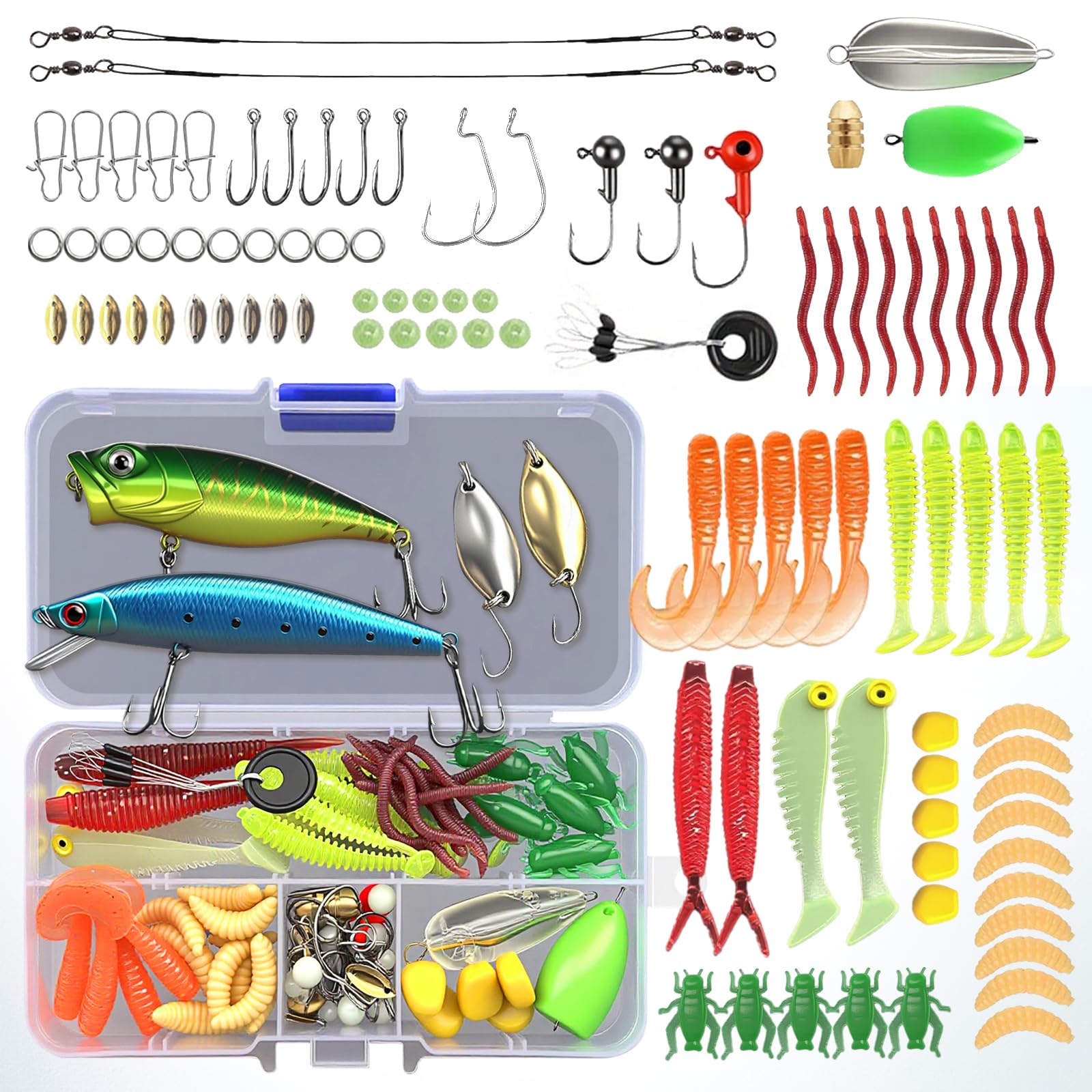 SUPVOX Lot De 3 Appâts De Pêche Réalistes en Plastique pour Océan Bateau Plage Lac Rivière Étang Ruisseau 30 Pièces X 3
