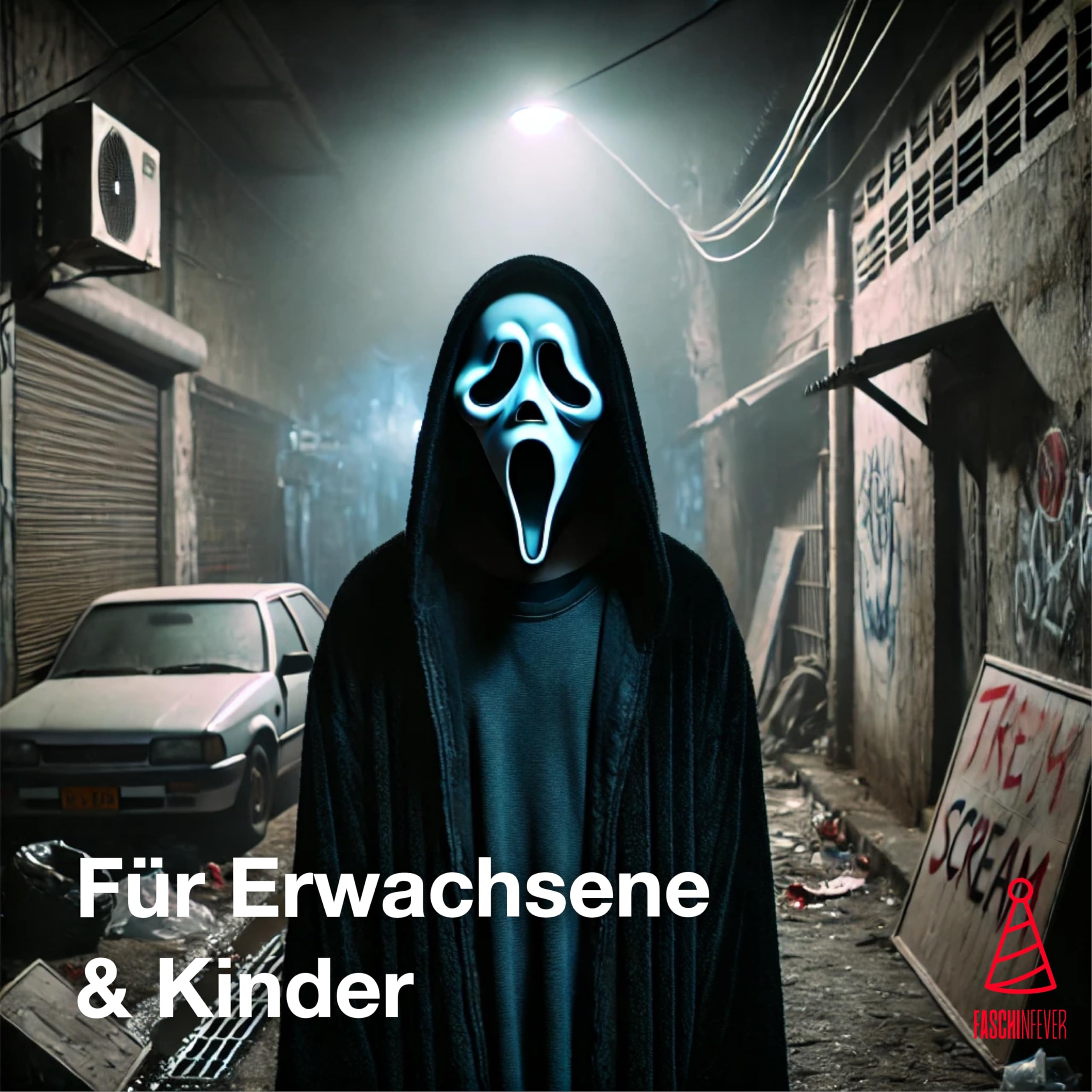 FASCHINFEVER Ghost Mask - Scream Mask Costume Mask - Ghostface Horror Fancy Dress for Halloween and Fancy Dress for Men and Women - Image 3
