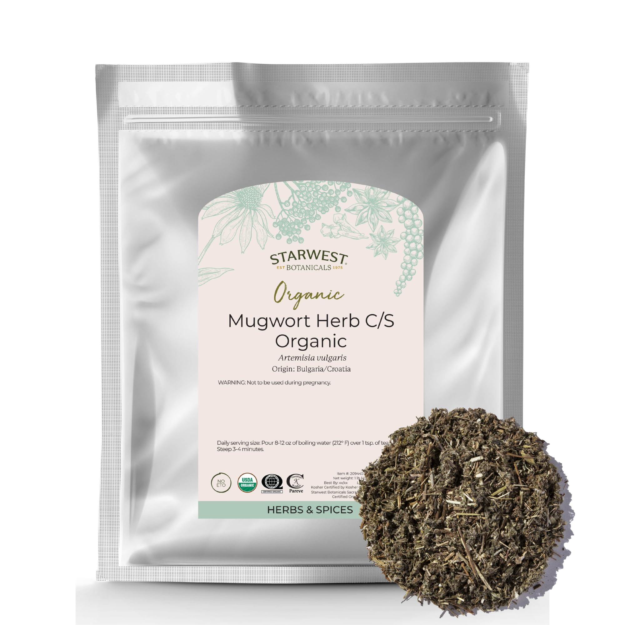 ADJUVANT ミレクトバウンシー60㍉ .ウォッシングパウダー5包 Amazon.com : Starwest Botanicals Organic Mugwort Herb - Dried
